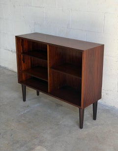 Vintage Danish Rosewood Bookcase Shelf Scandinavian Modern Display Cabinet
