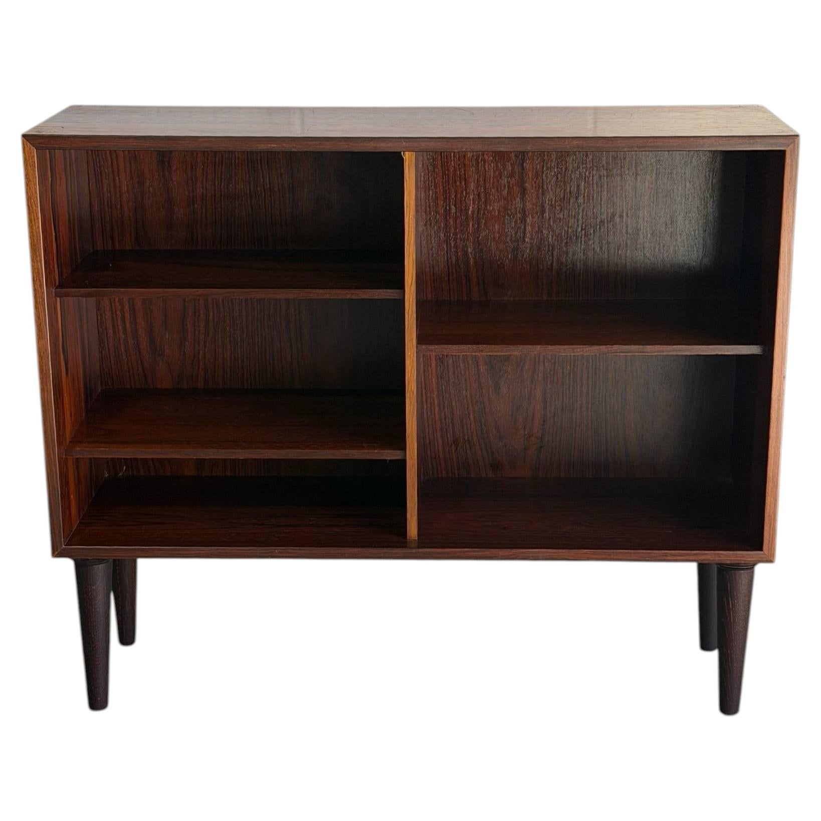 Vintage Danish Rosewood Bookcase Shelf Scandinavian Modern Display Cabinet