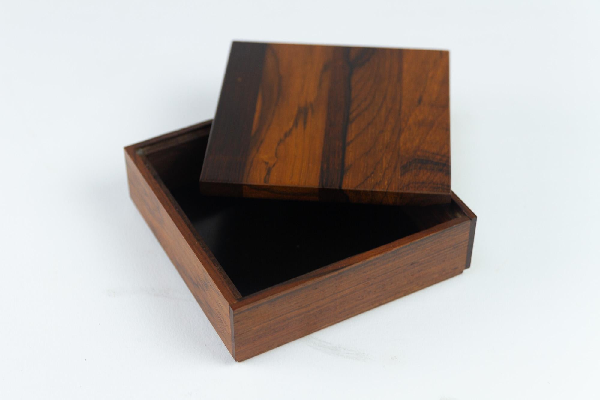 Vintage Danish Rosewood Box, 1960s For Sale 6