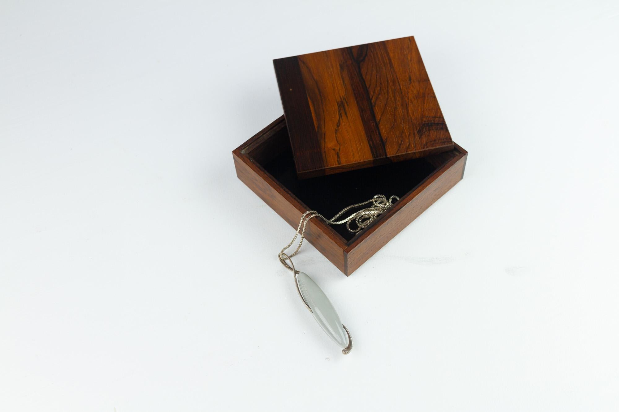 Vintage Danish Rosewood Box, 1960s For Sale 7