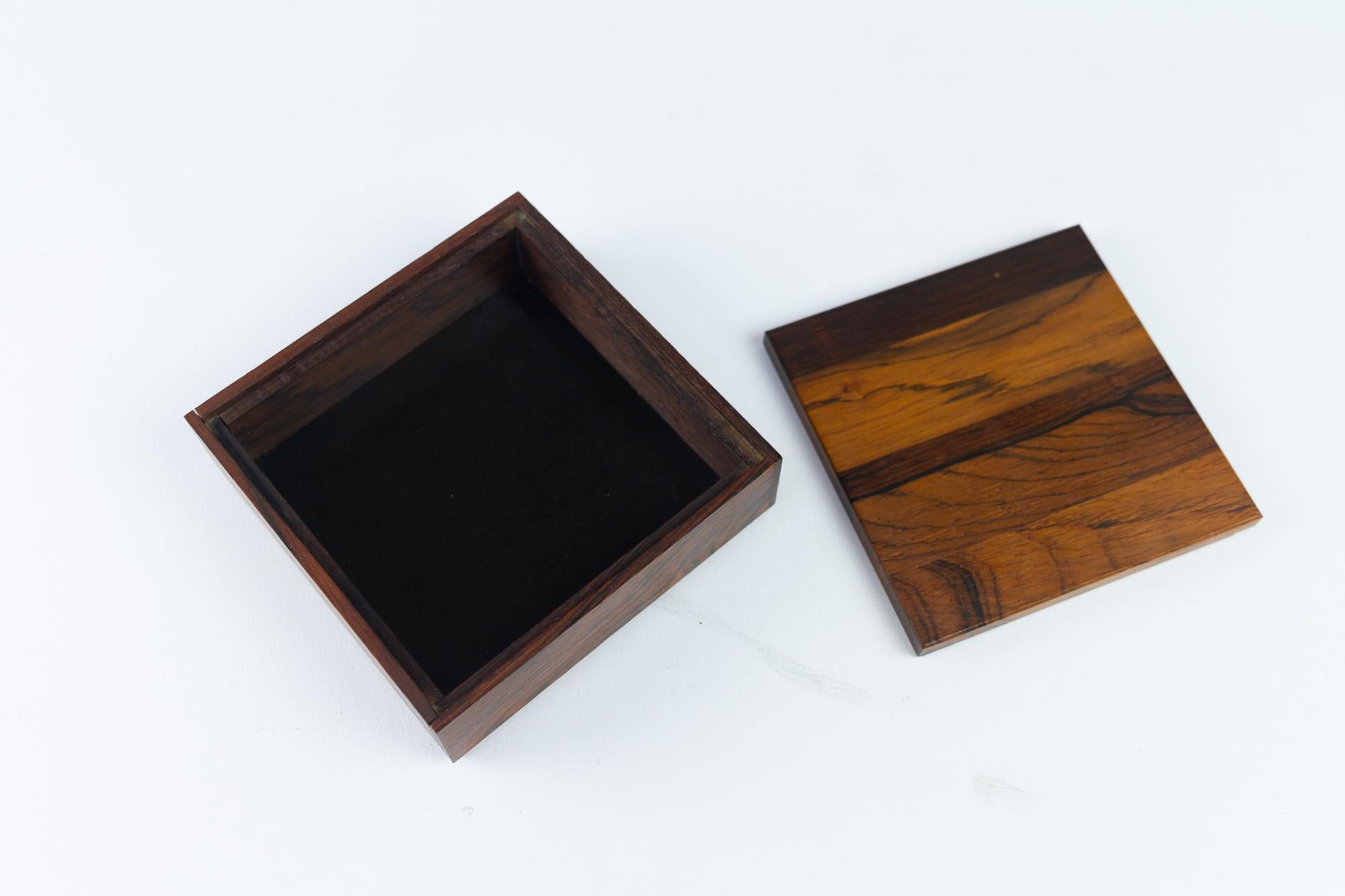 Vintage Danish Rosewood Box, 1960s For Sale 2