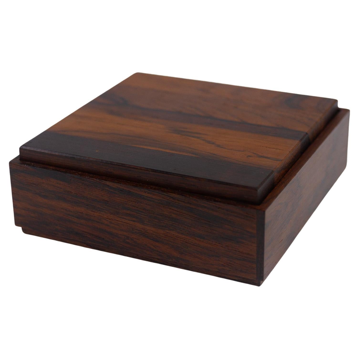 Vintage Danish Rosewood Box, 1960s For Sale