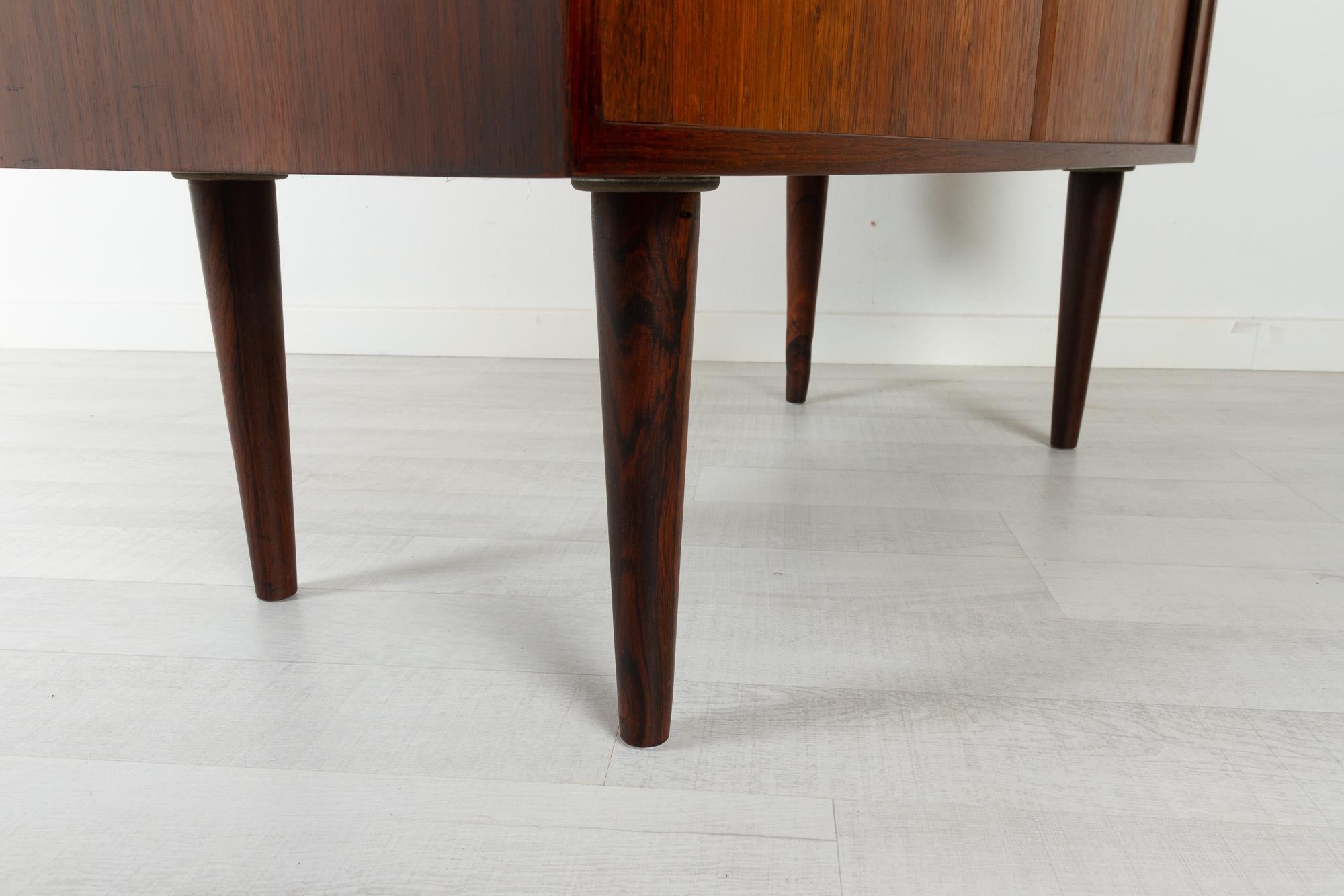 Vintage Danish Rosewood Cabinet with Tambour Doors by Kai Kristiansen, 1960s 6