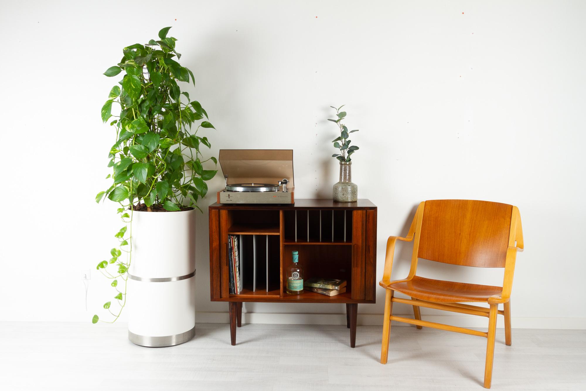 Vintage Danish Rosewood Cabinet with Tambour Doors by Kai Kristiansen, 1960s 9