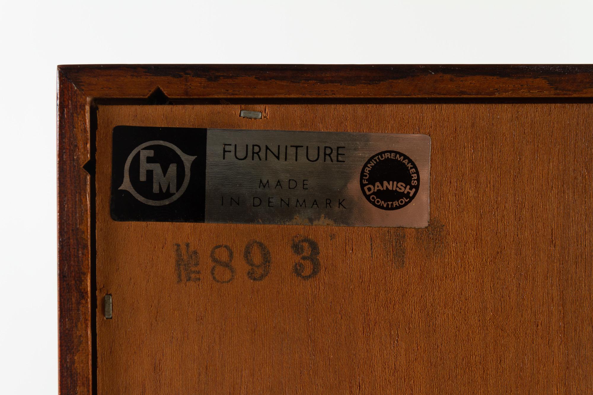 Vintage Danish Rosewood Cabinet with Tambour Doors by Kai Kristiansen, 1960s 14