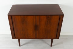 Vintage Danish Rosewood Cabinet with Tambour Doors by Kai Kristiansen, 1960s