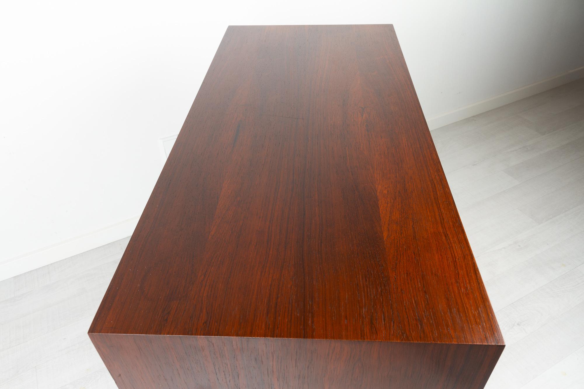 Vintage Danish Rosewood Cabinet with Tambour Doors by Kai Kristiansen, 1960s 3