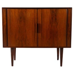 Vintage Danish Rosewood Cabinet with Tambour Doors by Kai Kristiansen, 1960s