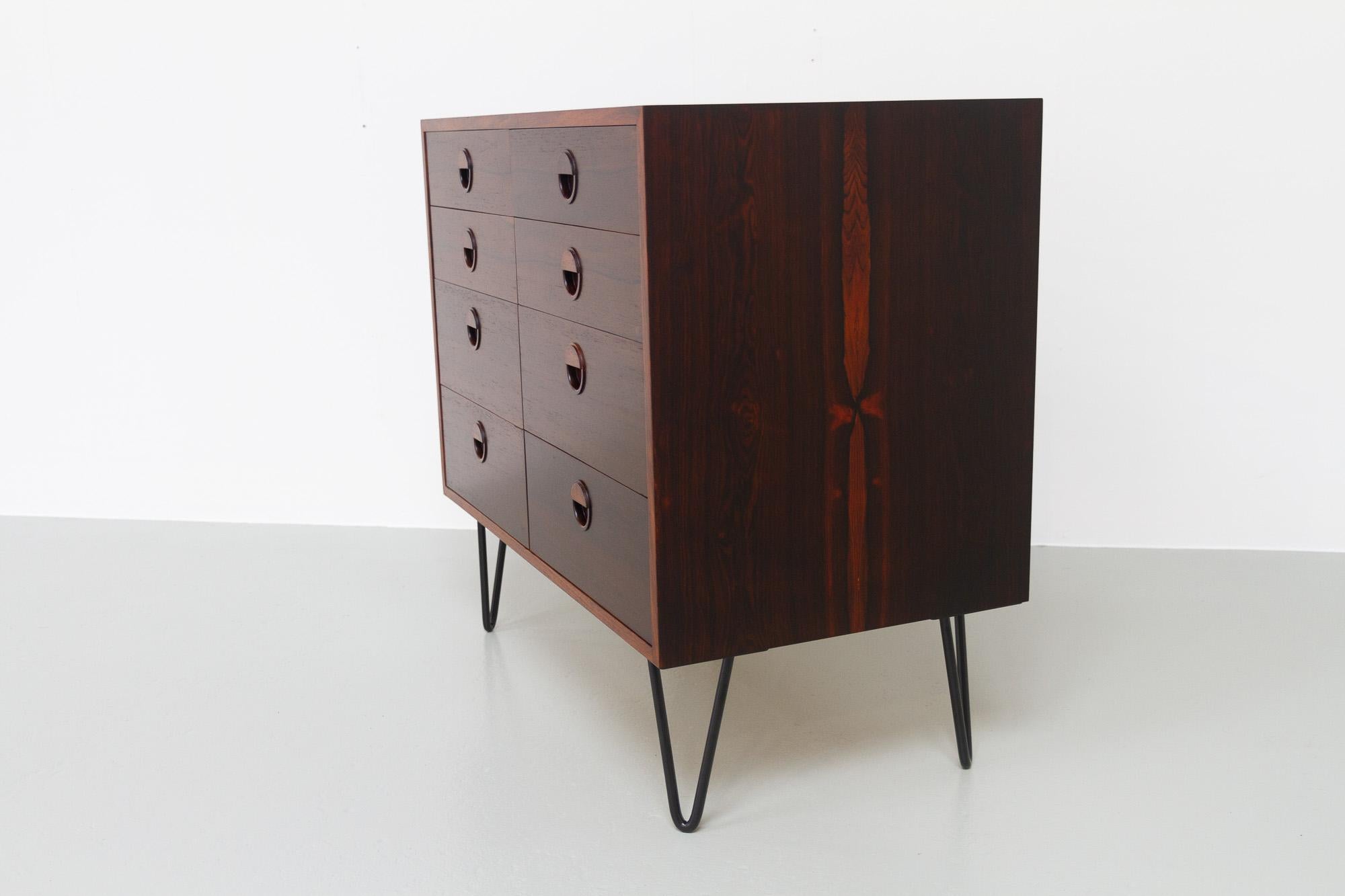 Vintage Danish Rosewood Chest of Drawers by Hg Furniture, 1960s For Sale 5