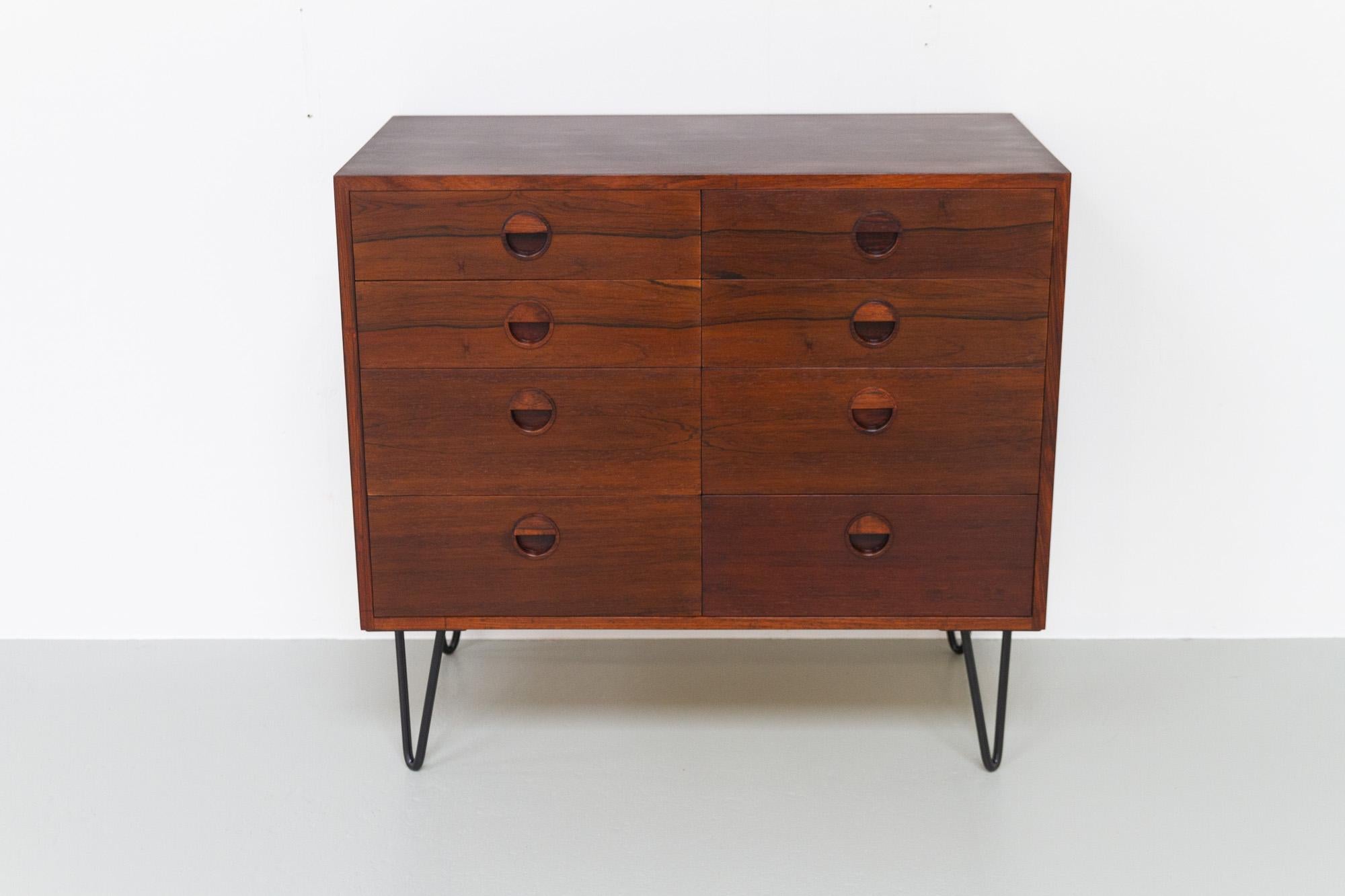 Vintage Danish Rosewood Chest of Drawers by Hg Furniture, 1960s For Sale 7