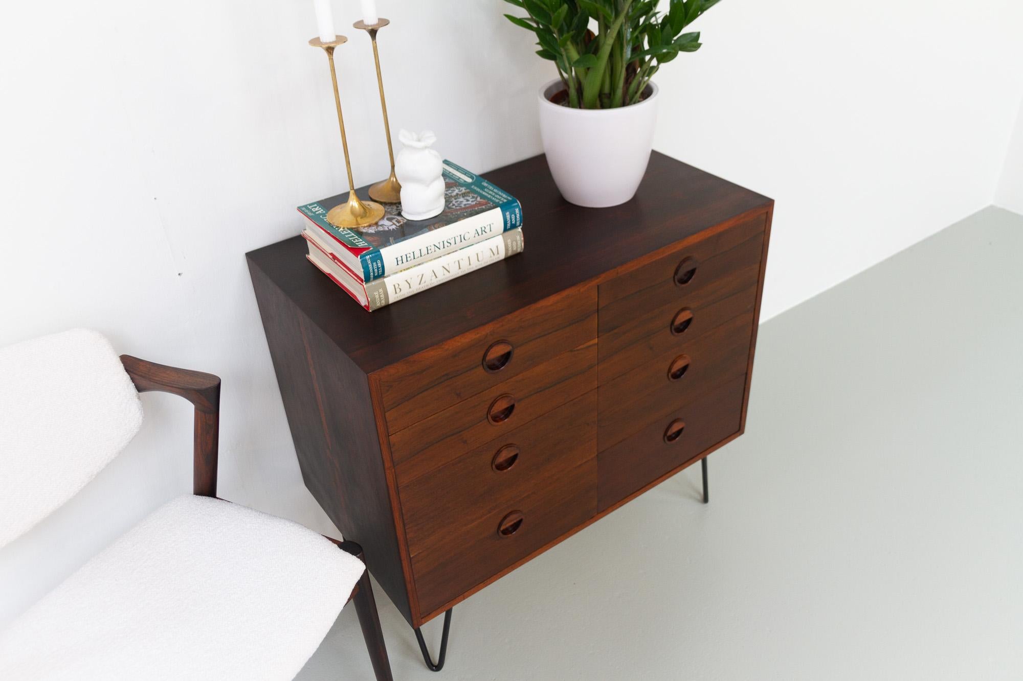 Vintage Danish Rosewood Chest of Drawers by Hg Furniture, 1960s For Sale 10