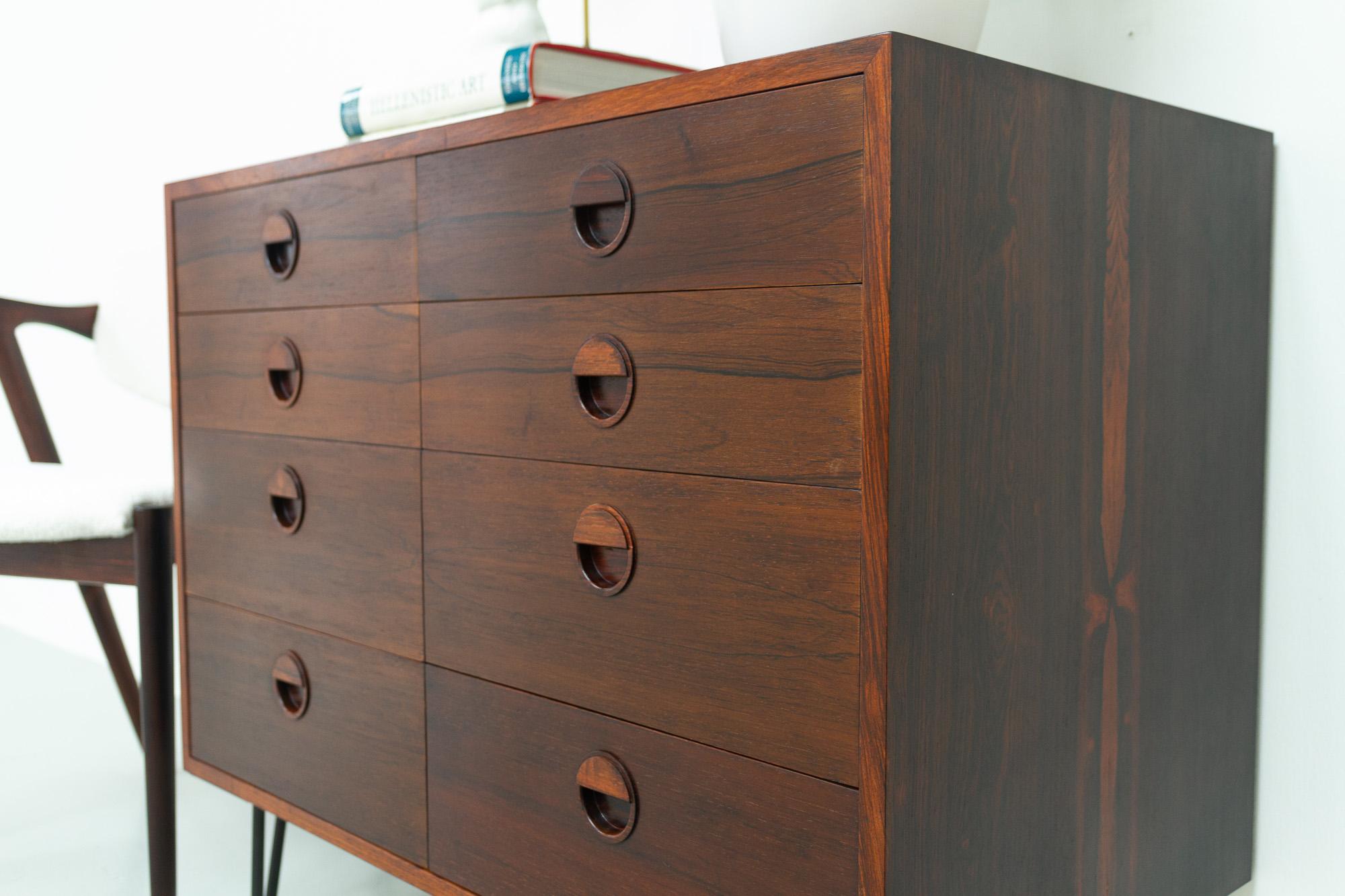 Vintage Danish Rosewood Chest of Drawers by Hg Furniture, 1960s For Sale 13