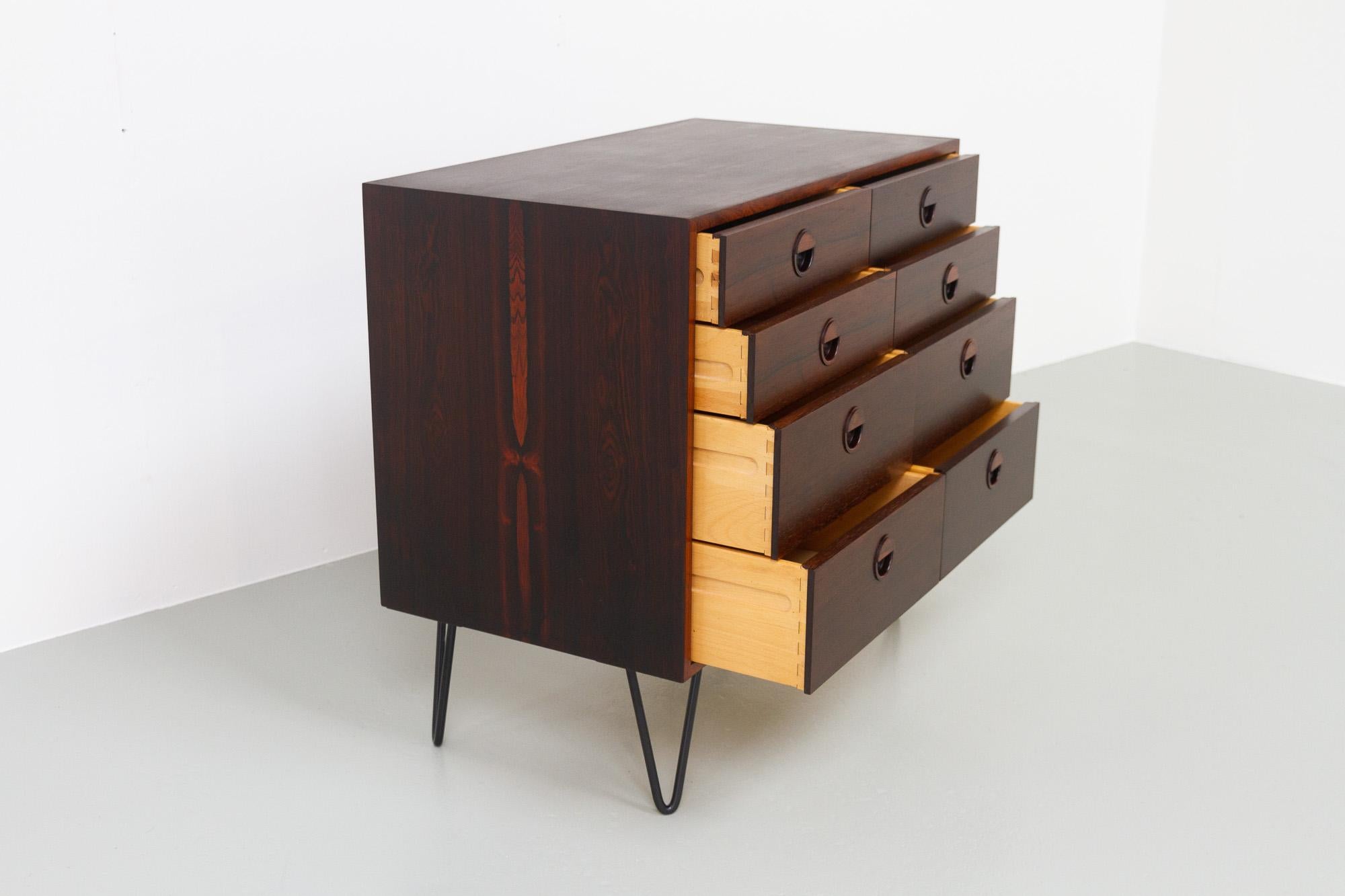 Vintage Danish Rosewood Chest of Drawers by Hg Furniture, 1960s For Sale 1