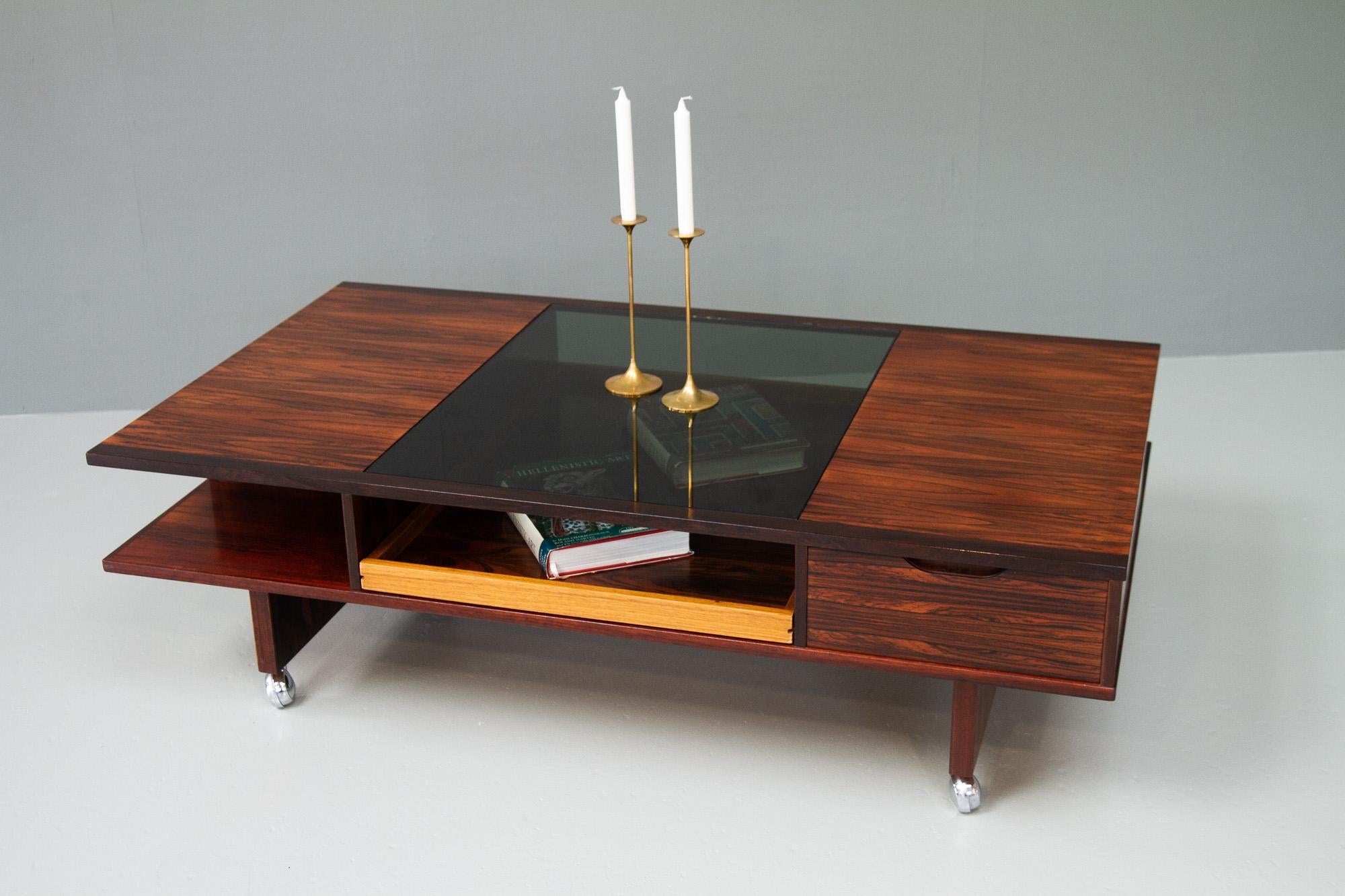 Vintage Danish Rosewood Coffee Table, 1960s For Sale 12