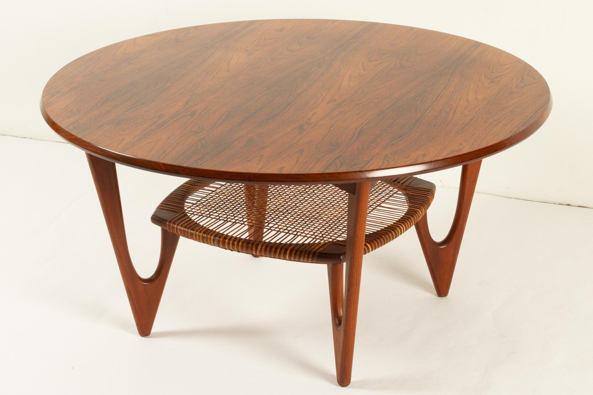 Vintage Danish Rosewood Coffee Table by Kurt Østervig for Jason Møbler, 1950s For Sale 11