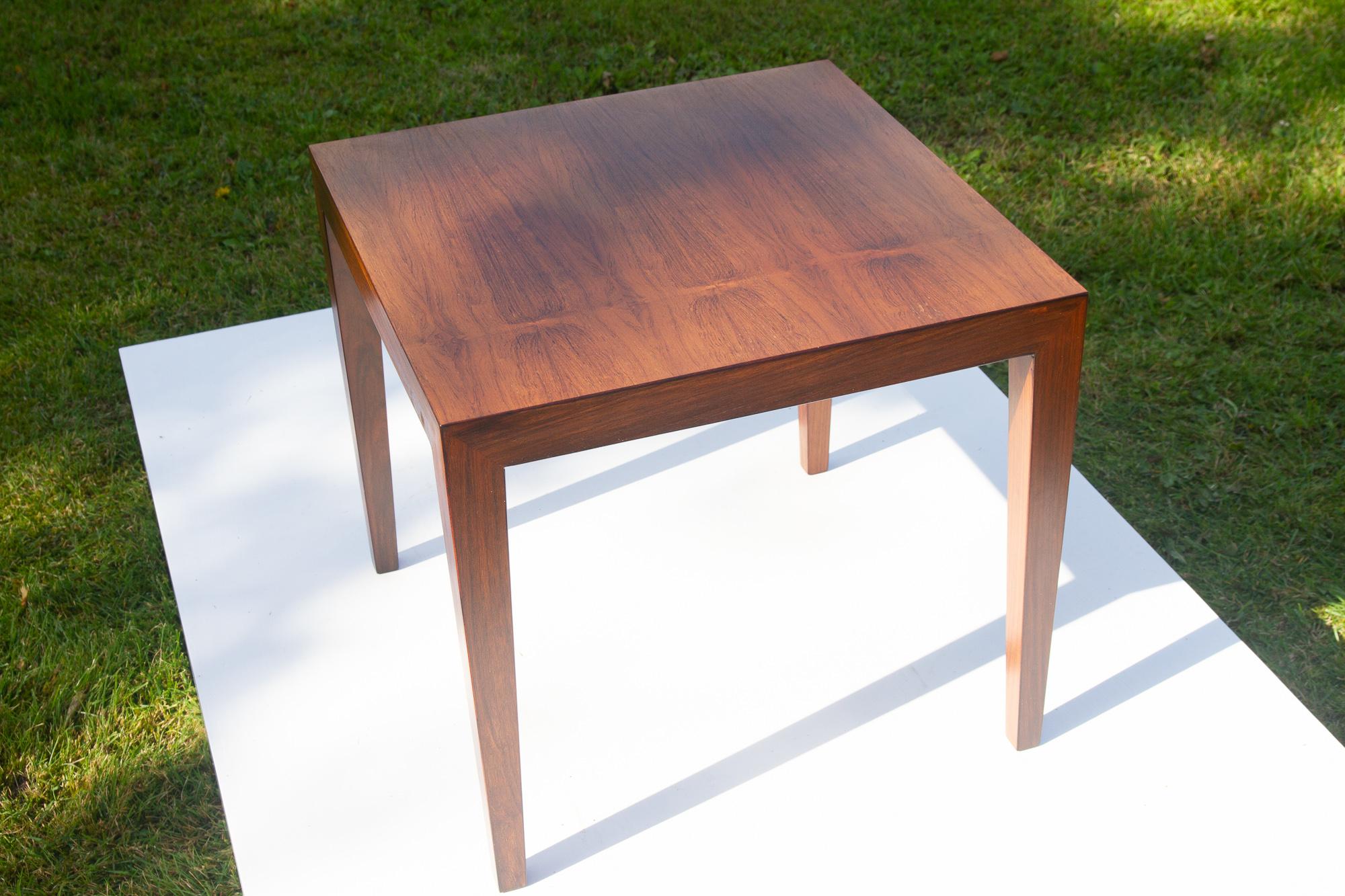 Vintage Danish Rosewood Coffee Table by Severin Hansen, 1960s For Sale 13
