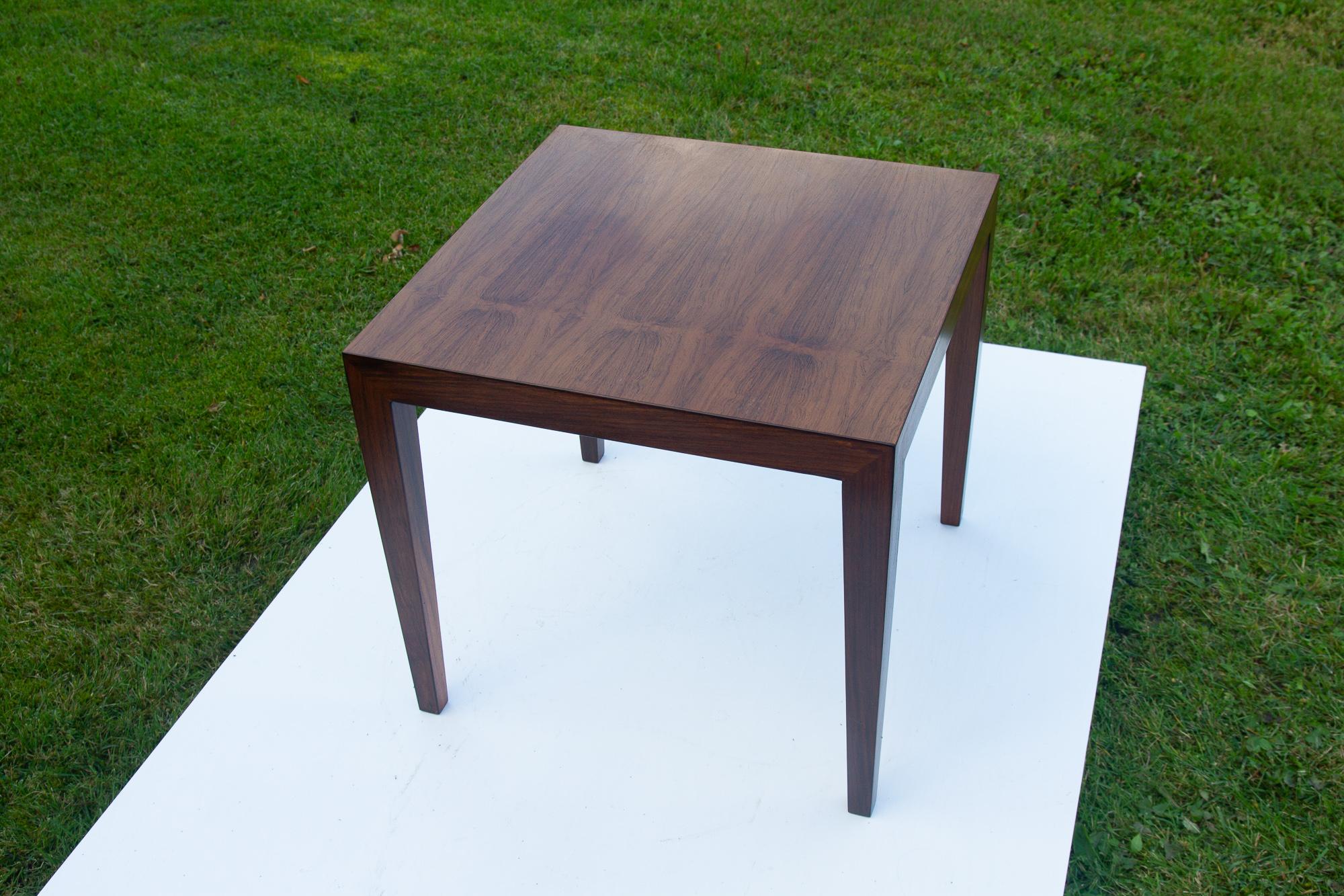 Mid-Century Modern Vintage Danish Rosewood Coffee Table by Severin Hansen, 1960s For Sale