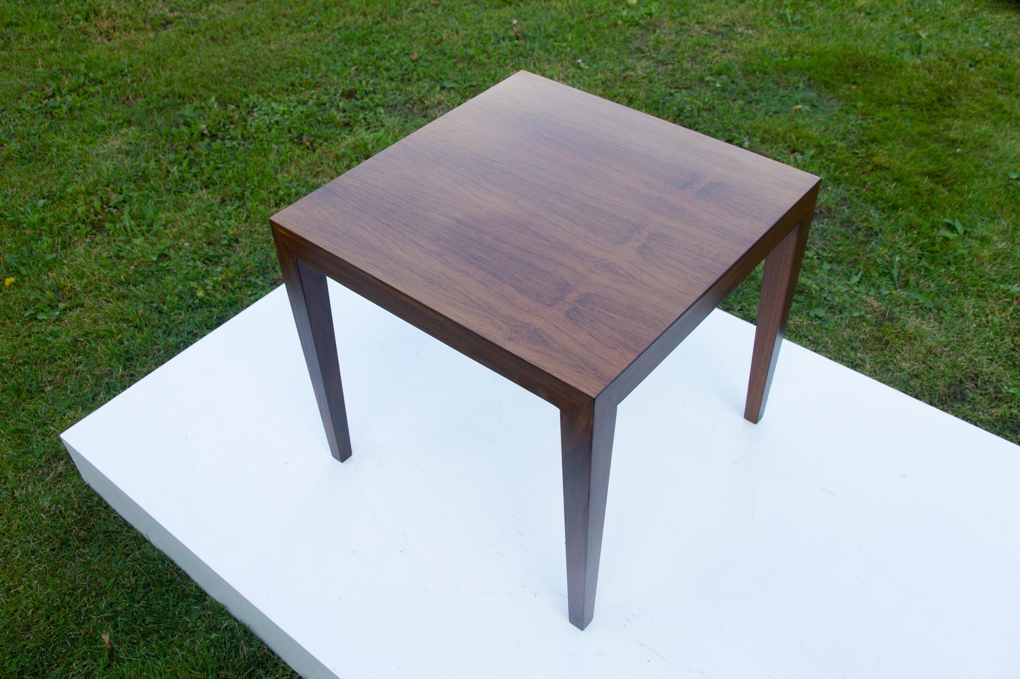 Vintage Danish Rosewood Coffee Table by Severin Hansen, 1960s In Good Condition For Sale In Asaa, DK