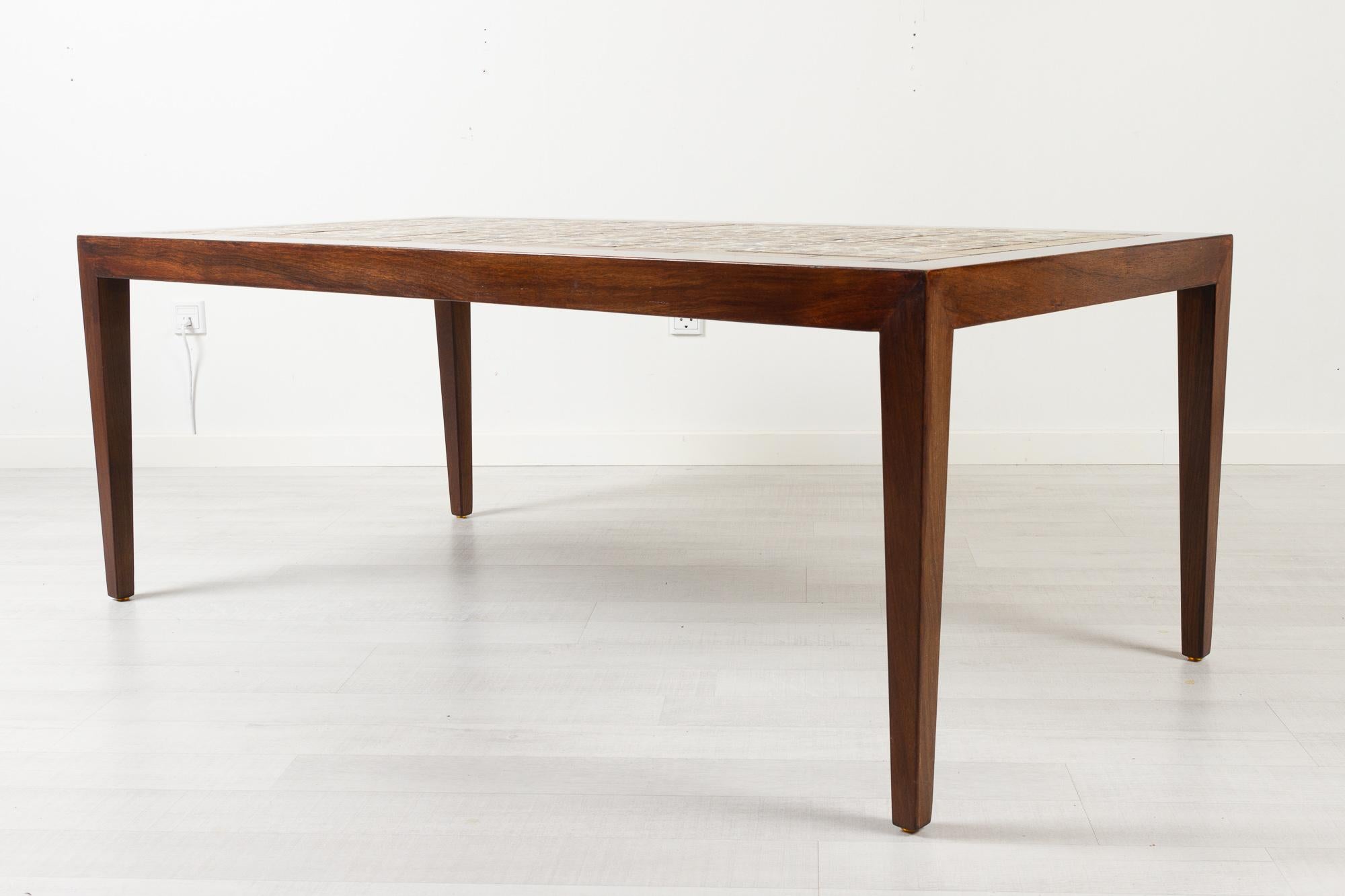 Mid-Century Modern Vintage Danish Rosewood Coffee Table by Severin Hansen for Haslev, 1960s