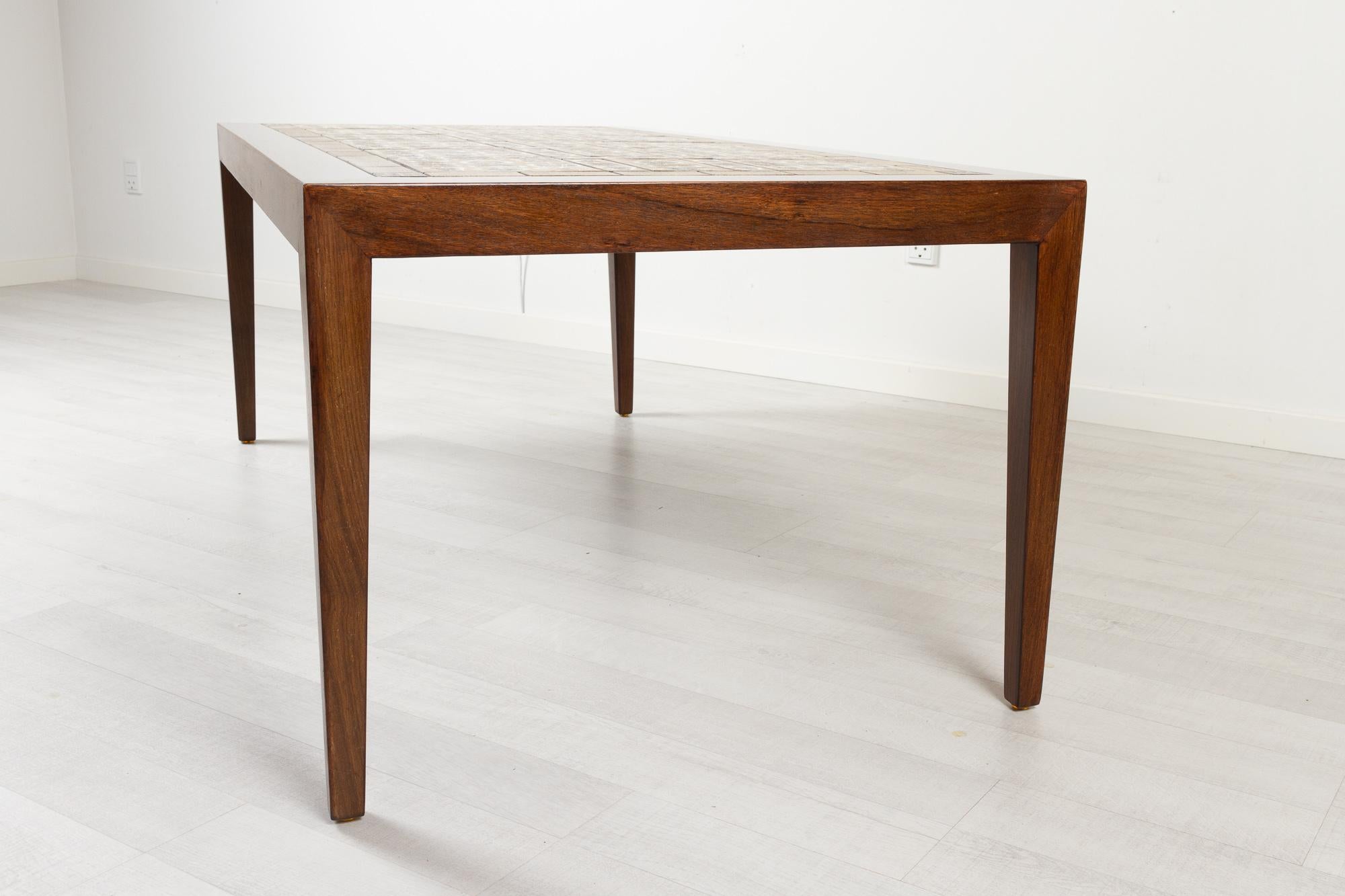 Mid-20th Century Vintage Danish Rosewood Coffee Table by Severin Hansen for Haslev, 1960s