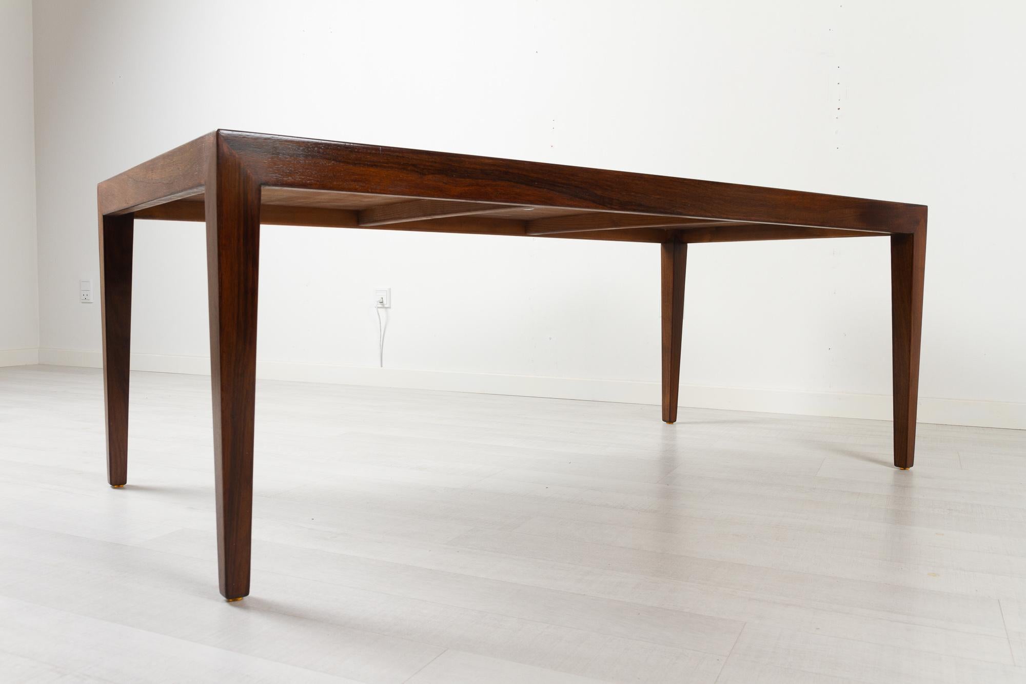 Porcelain Vintage Danish Rosewood Coffee Table by Severin Hansen for Haslev, 1960s