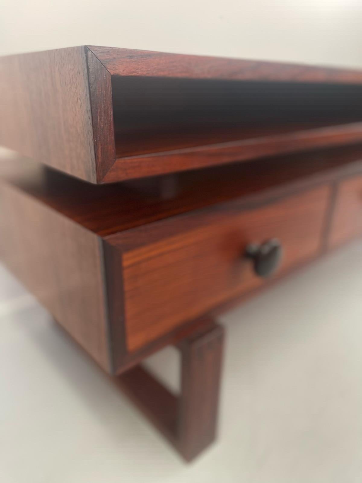 Vintage Danish Rosewood Console Coffee Table. Uk Import. For Sale 2