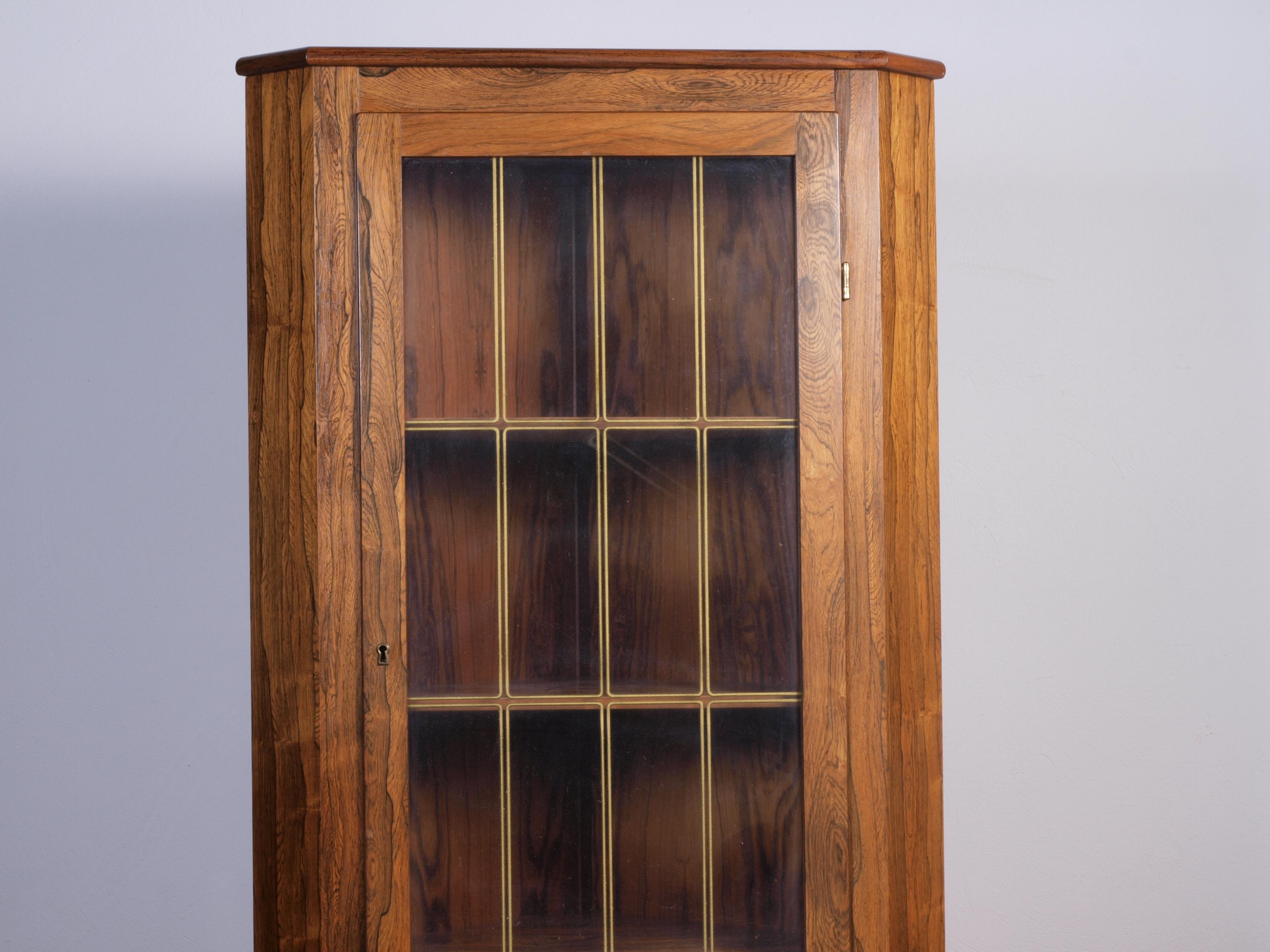 Mid-20th Century Vintage Danish Rosewood Corner Cabinet, 1960 For Sale