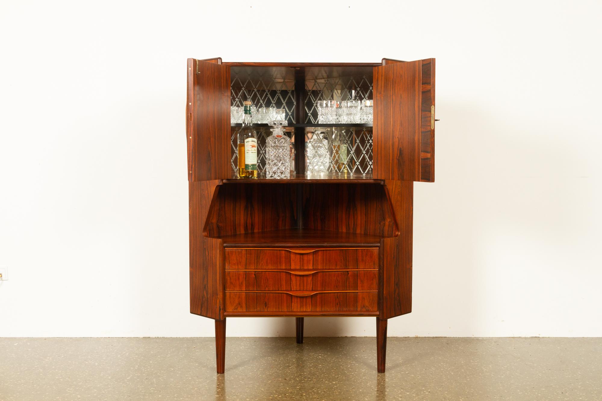 Vintage Danish Rosewood Corner Cabinet, 1960s 11