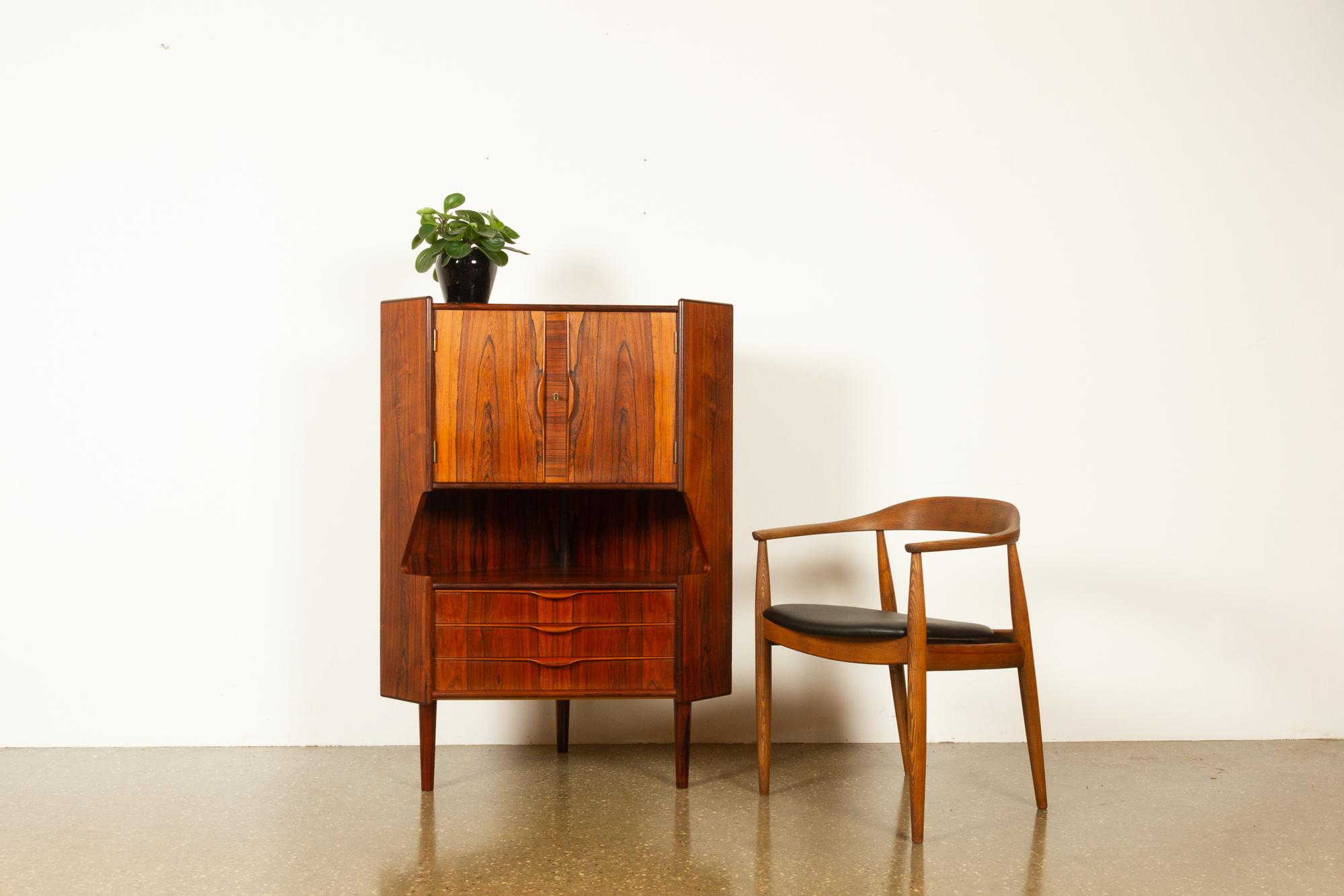 Vintage Danish Rosewood Corner Cabinet, 1960s 13