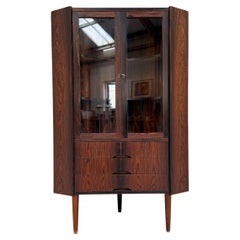 Vintage Danish Rosewood Corner Cabinet, 1960s
