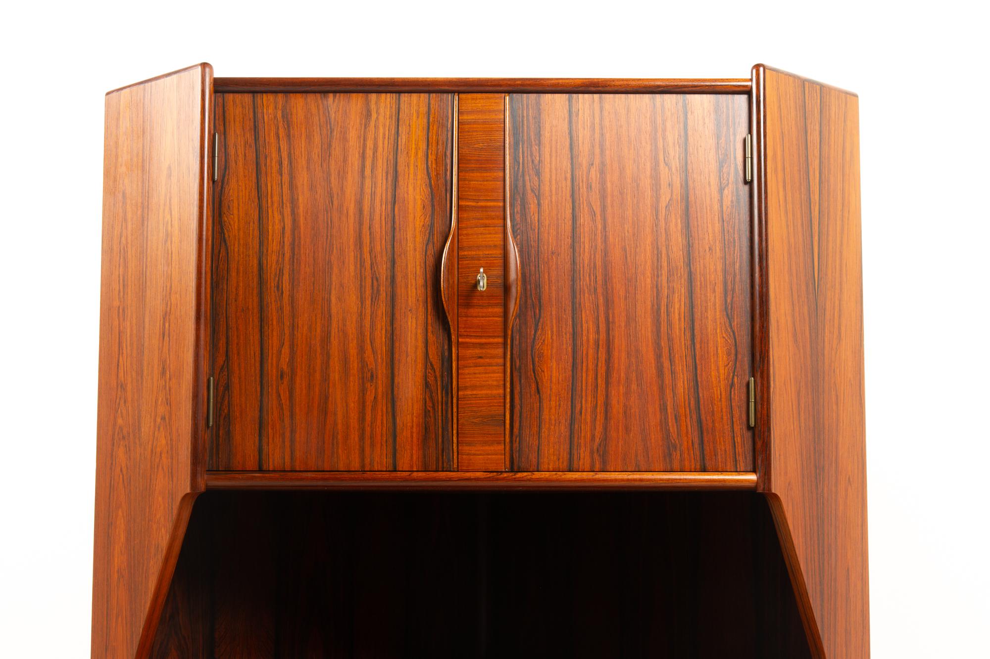 Vintage Danish Rosewood Corner Cabinet with Dry Bar, 1960s 3