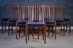 Vintage Danish Rosewood Dining Chairs, 1950s, Set of 10