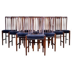 Vintage Danish Rosewood Dining Chairs, 1950s, Set of 10