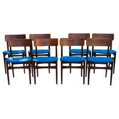 Vintage Danish Rosewood Dining Chairs, 1960s, Set of 8