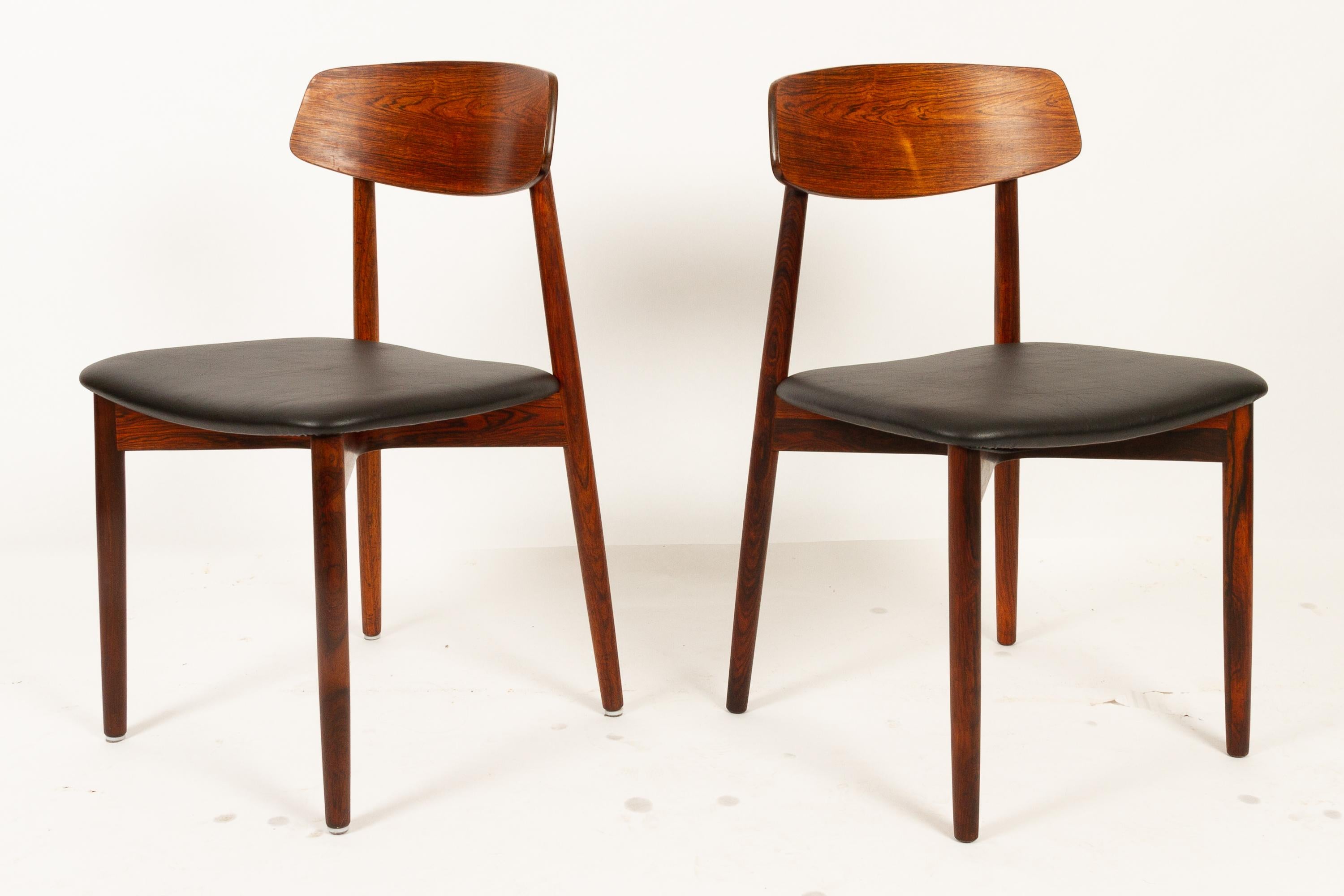 Vintage Danish Rosewood Dining Chairs by Harry Østergaard, 1960s 9