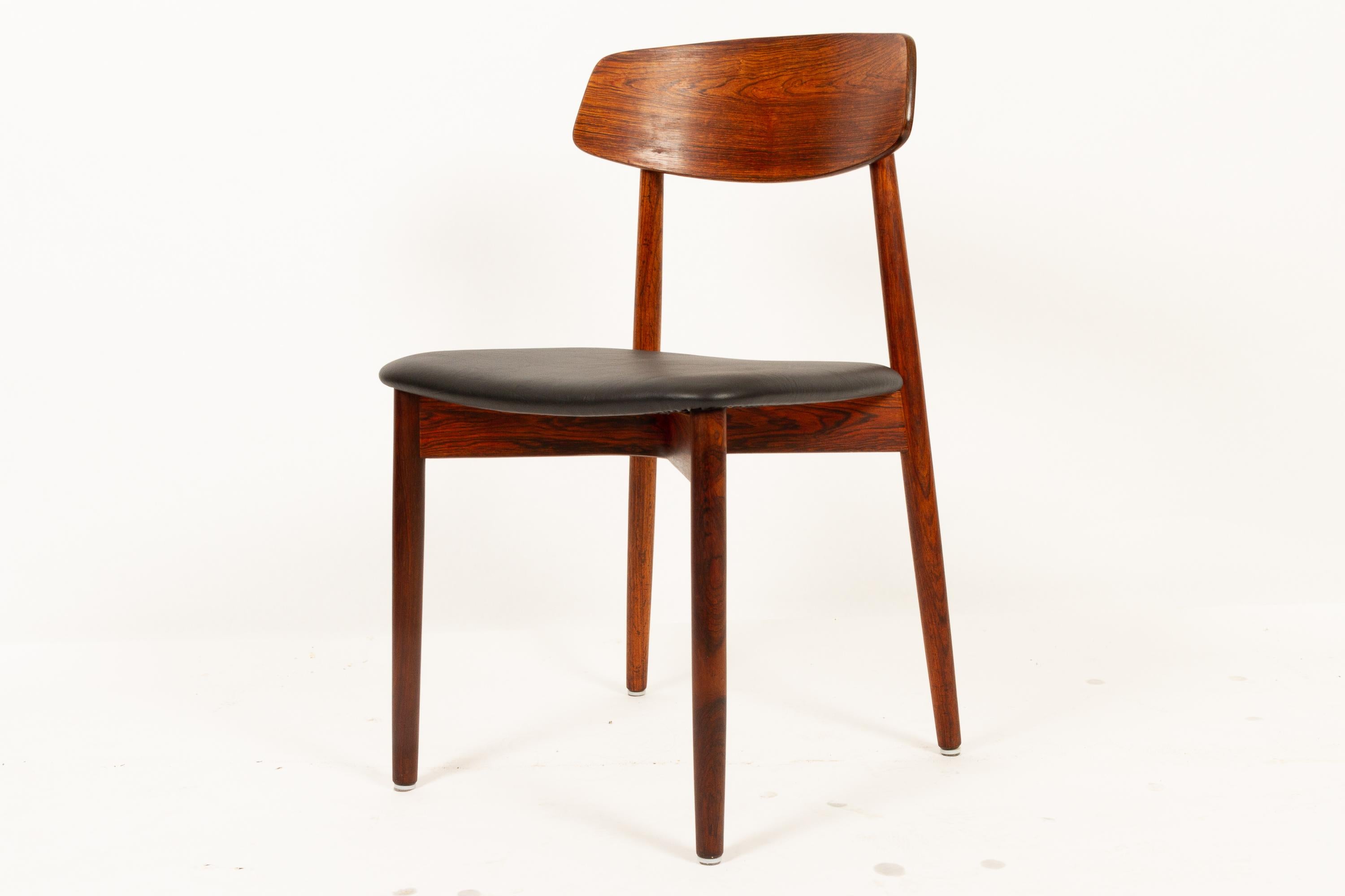 Scandinavian Modern Vintage Danish Rosewood Dining Chairs by Harry Østergaard, 1960s