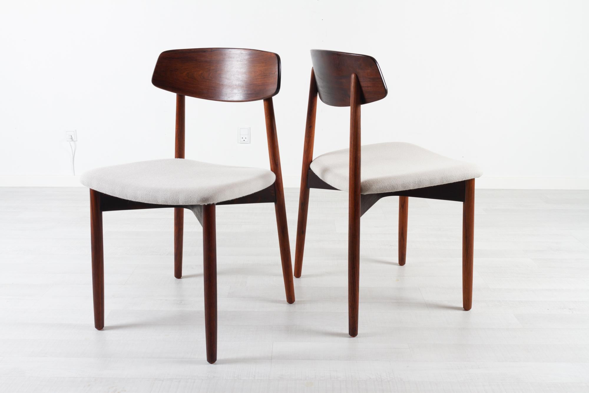 Vintage Danish Rosewood Dining Chairs by Harry Østergaard 1960s Set of 6 6