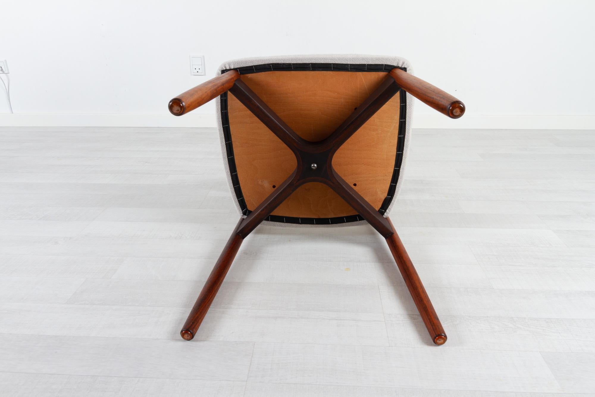 Vintage Danish Rosewood Dining Chairs by Harry Østergaard 1960s Set of 6 15