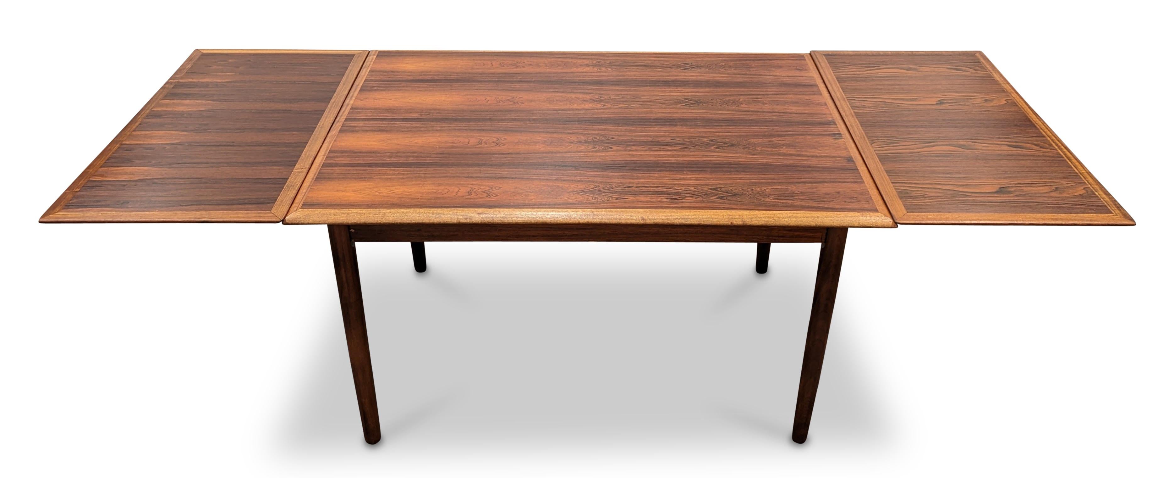 Vintage Danish Rosewood Dining Table W Two Leaves, 112209 2
