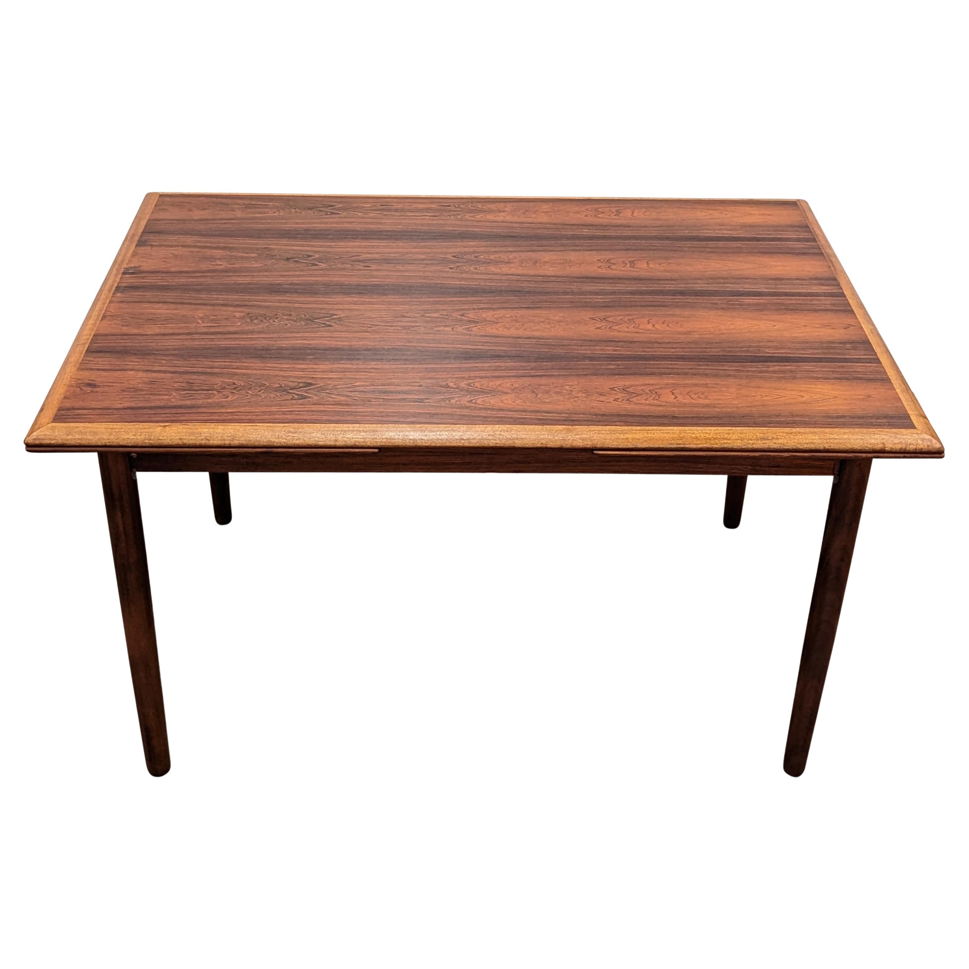 Vintage Danish Rosewood Dining Table W Two Leaves, 112209