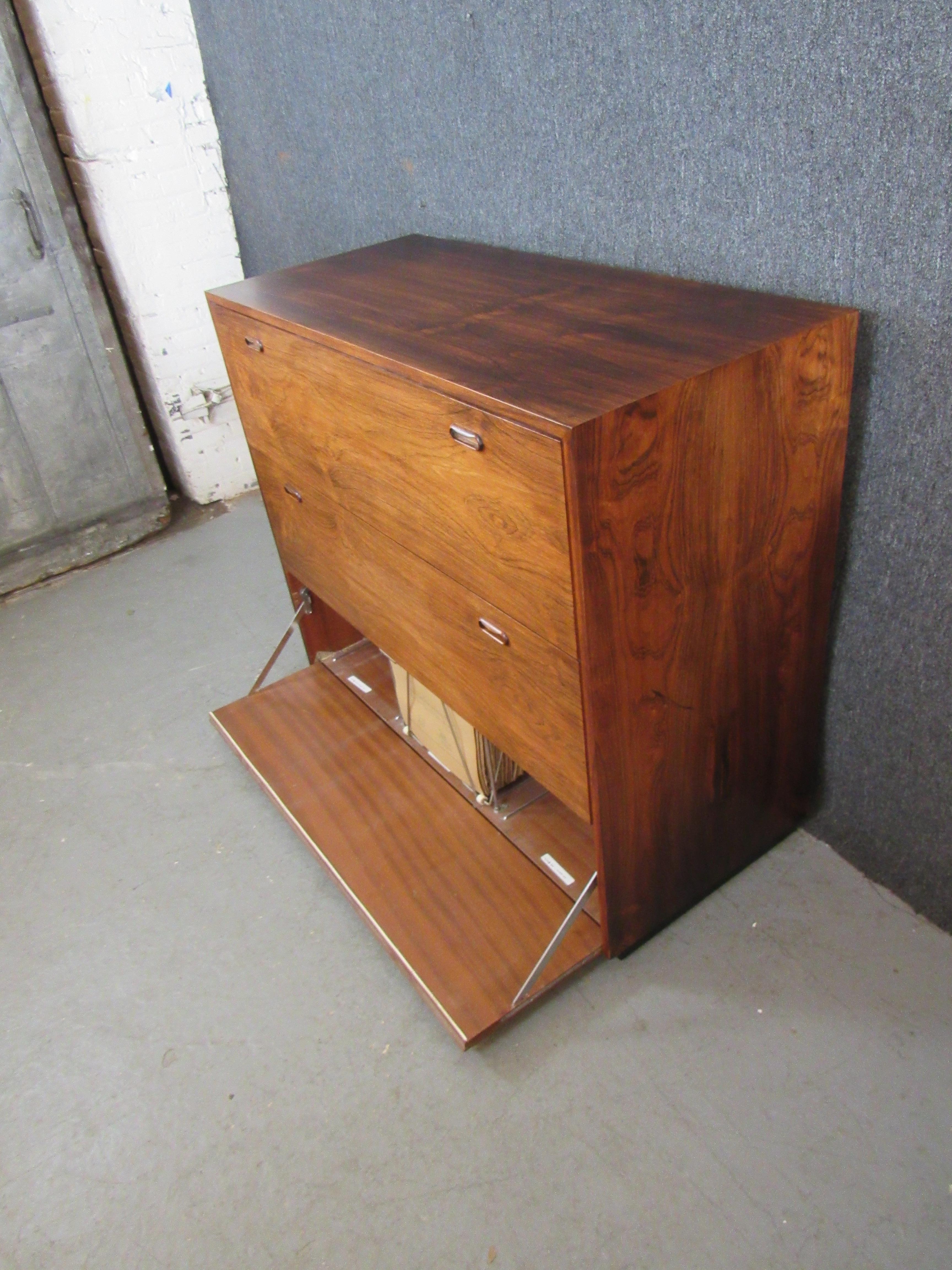 Vintage Danish Rosewood Executive Filing Cabinet For Sale 3