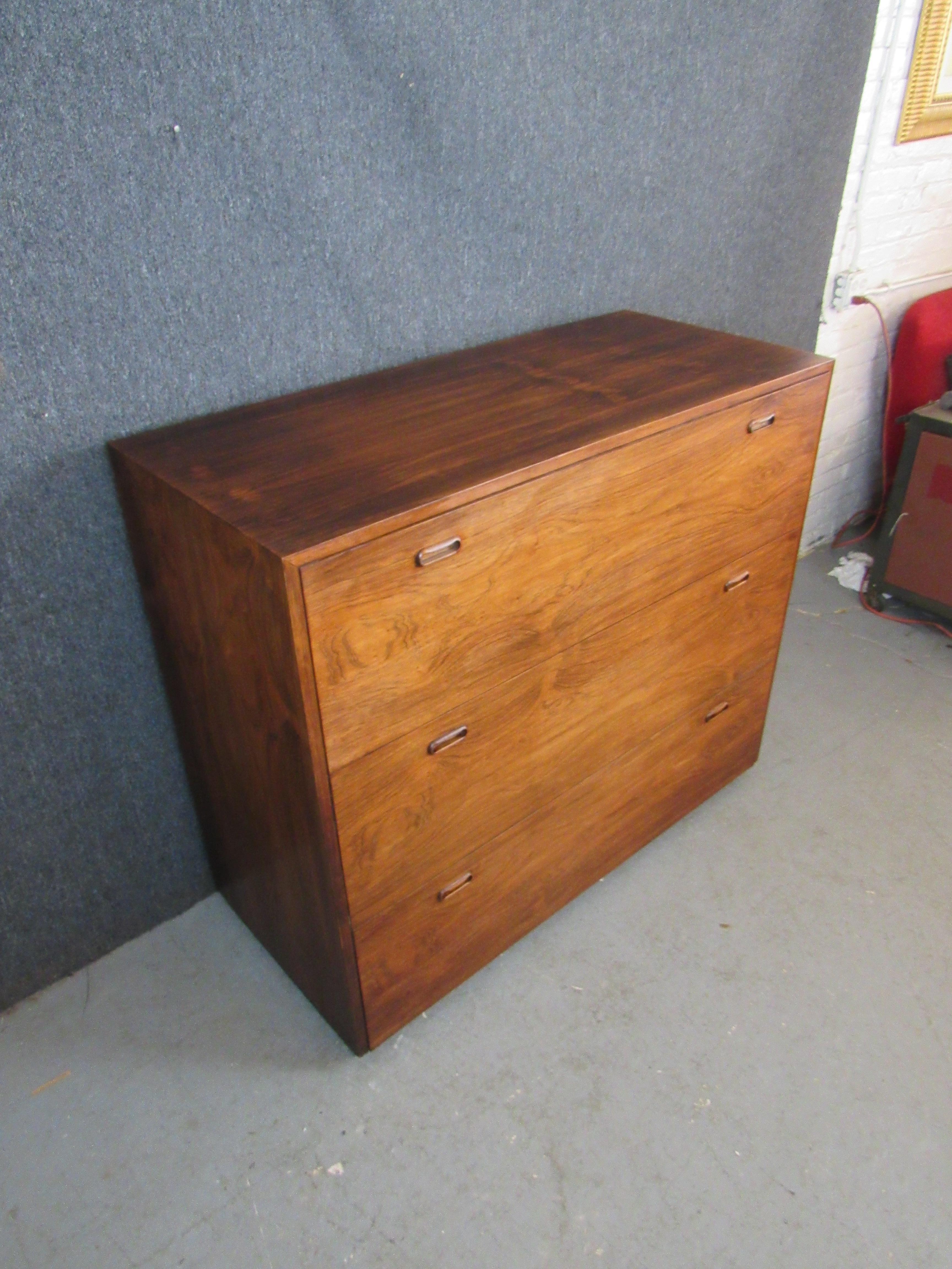 Mid-Century Modern Vintage Danish Rosewood Executive Filing Cabinet For Sale