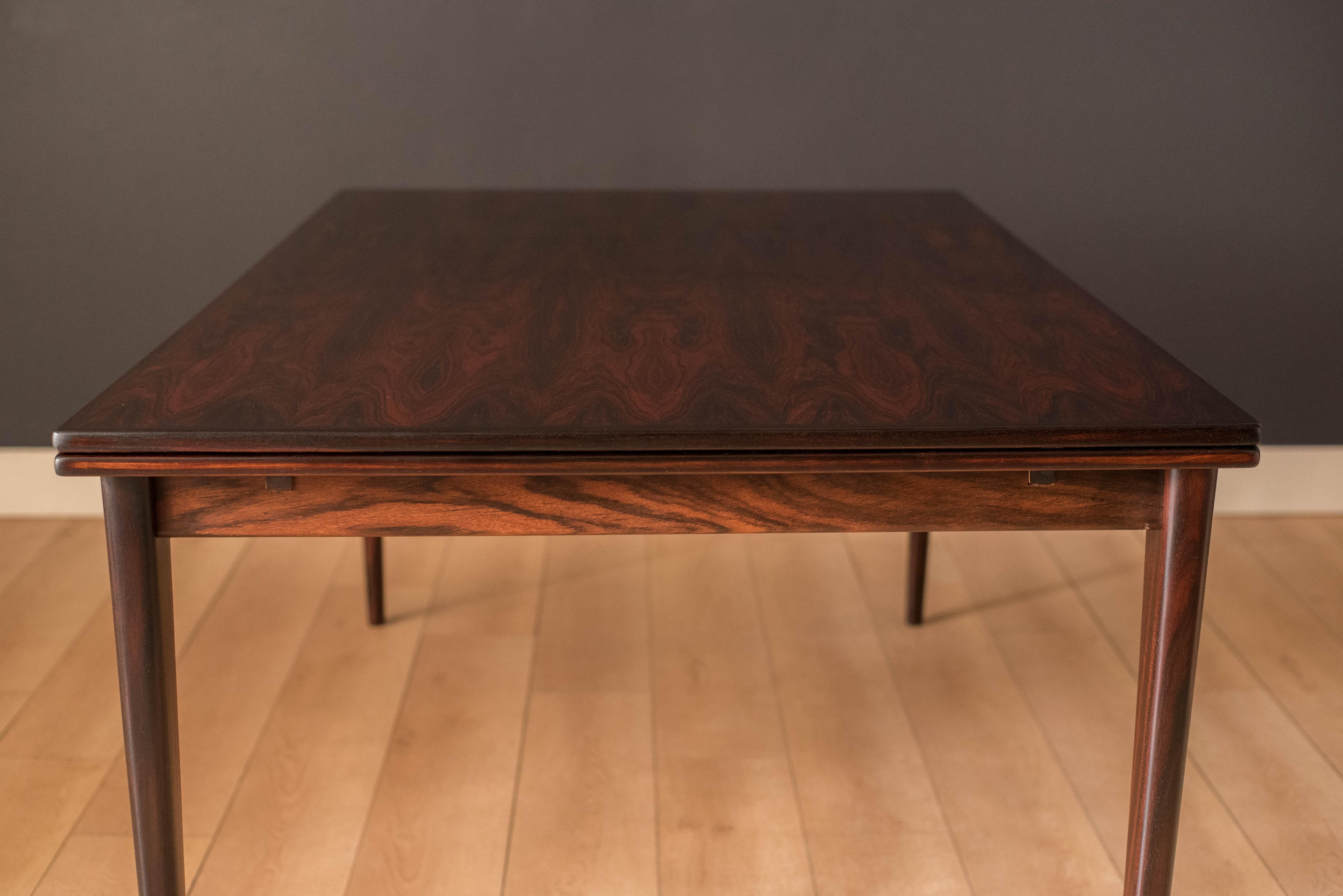 Vintage Danish Rosewood Extending Dining Table by Niels O. Moller Model 254 4