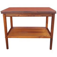 Vintage Danish Rosewood Flip-top Tea Table