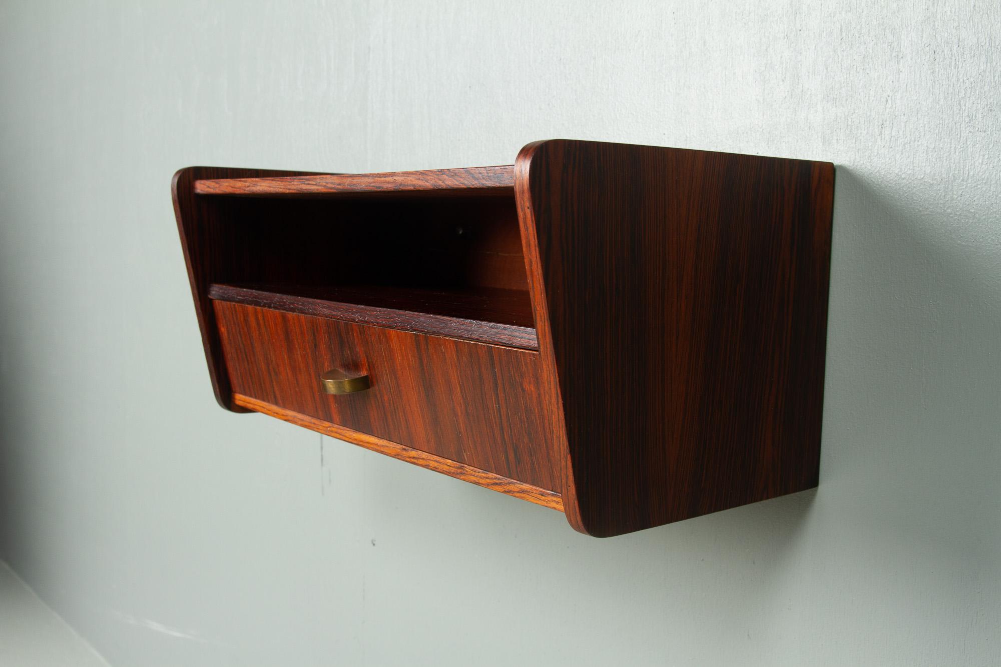 Vintage Danish Rosewood Floating Shelf, 1960s 3