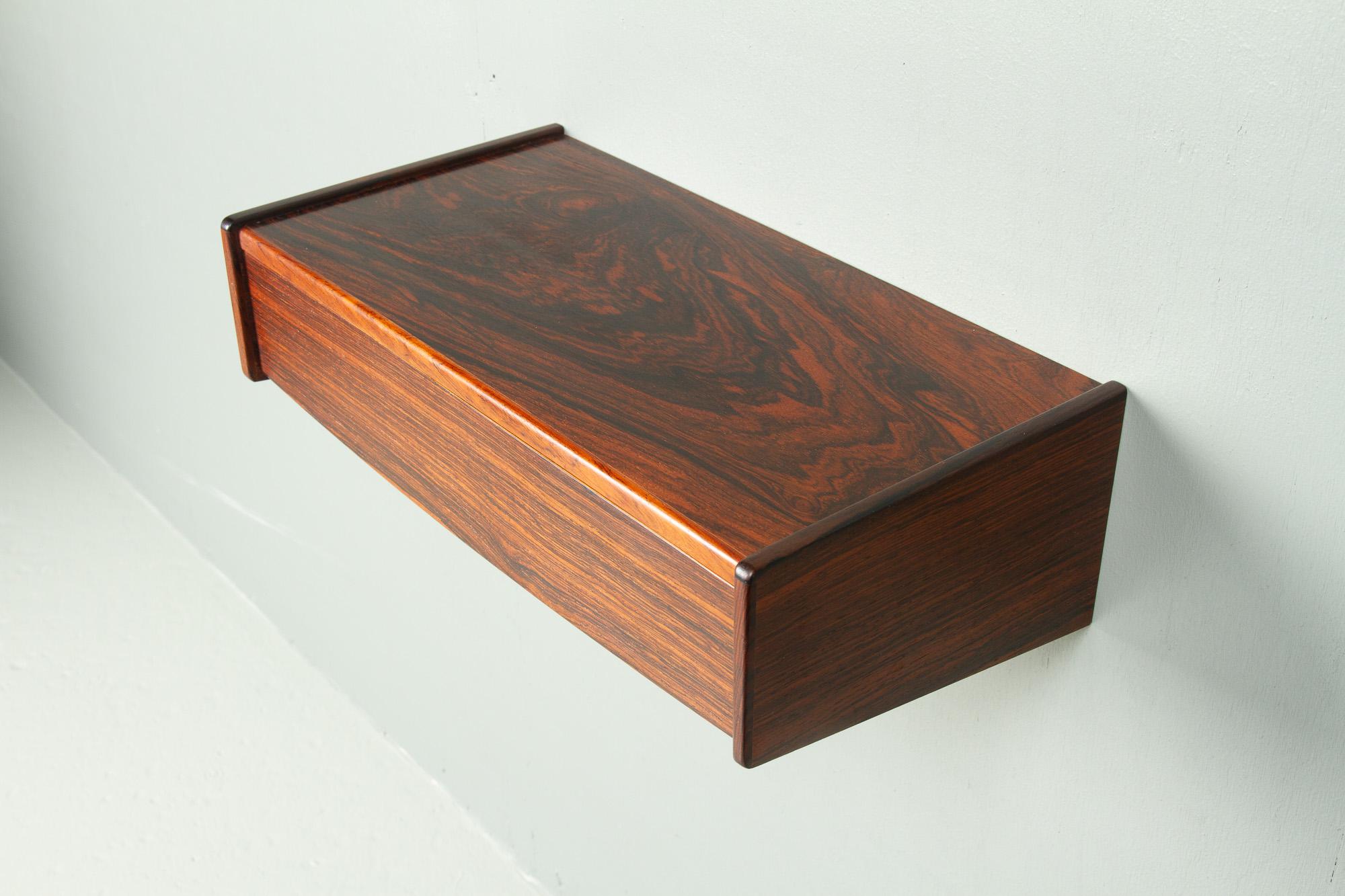 Vintage Danish Rosewood Floating Shelf, 1960s. 3