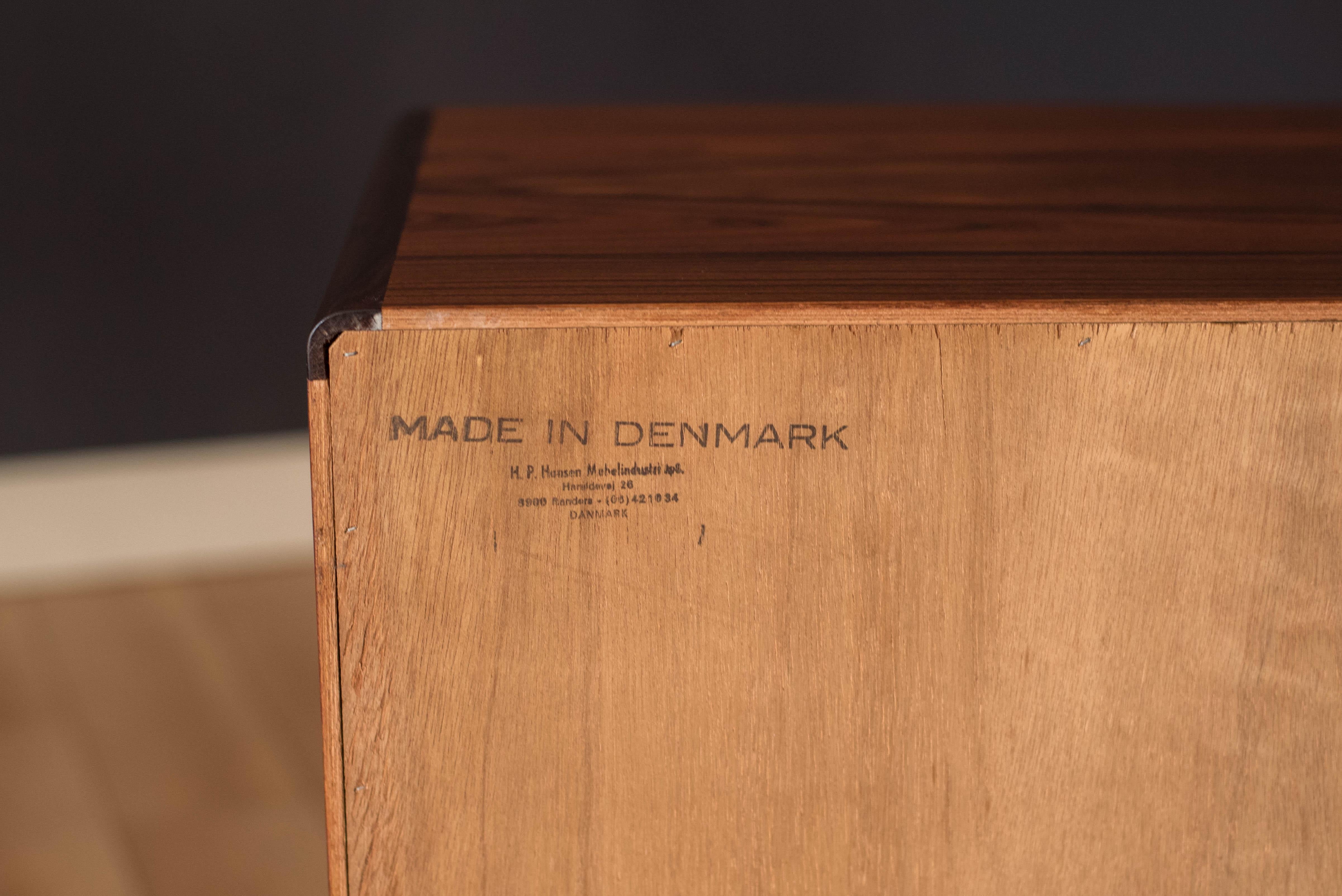 Vintage Danish Rosewood H.P. Hansen Sideboard Buffet 9