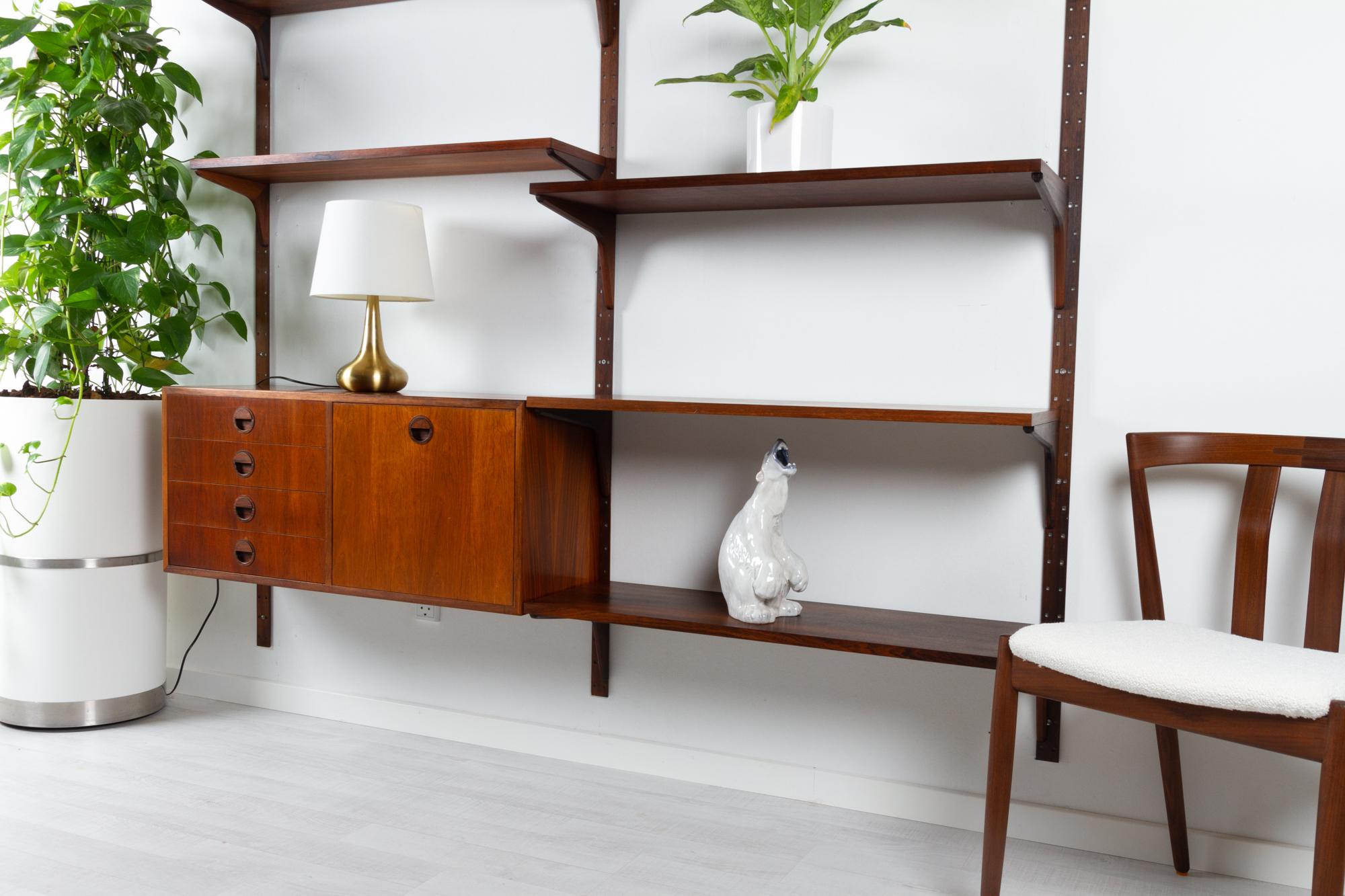 Vintage Danish Rosewood Modular Wall Unit by HG Furniture 1960s 10