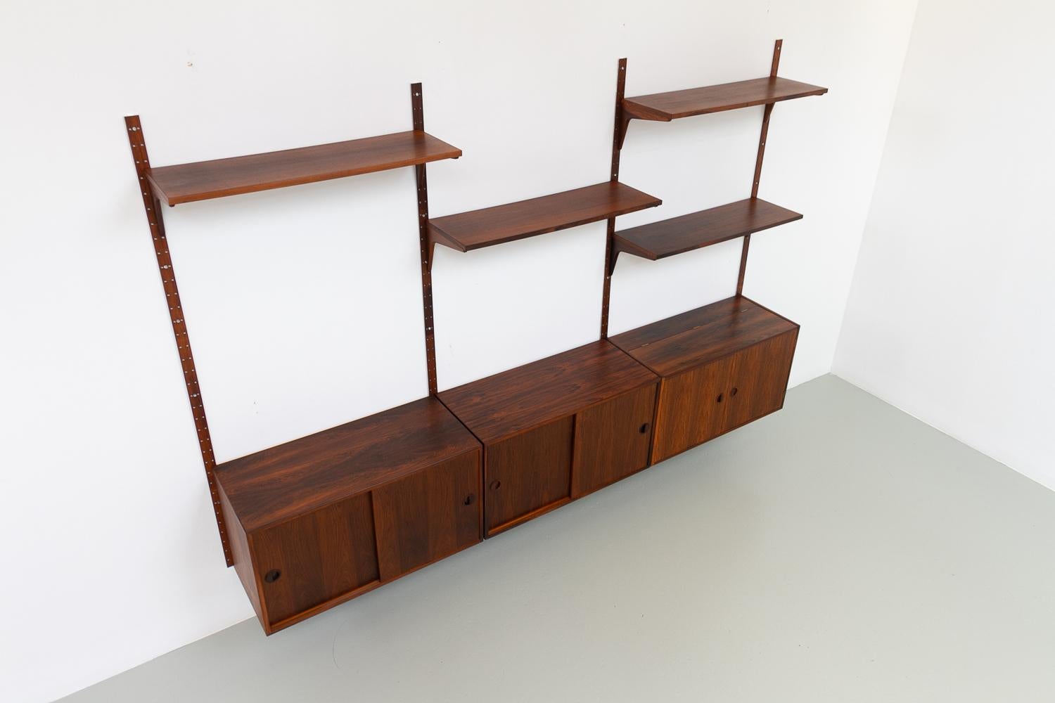 Vintage Danish Rosewood Modular Wall Unit by HG Furniture, 1960s. 9