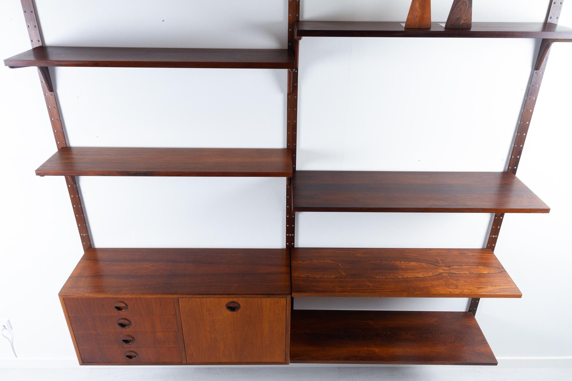 Vintage Danish Rosewood Modular Wall Unit by HG Furniture 1960s 1